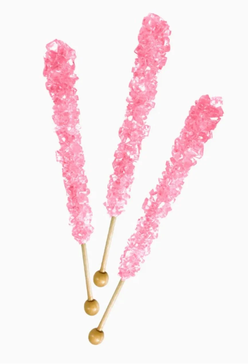 Espeez Old Fashioned Pink Rock Candy Sticks – 18 Count Box