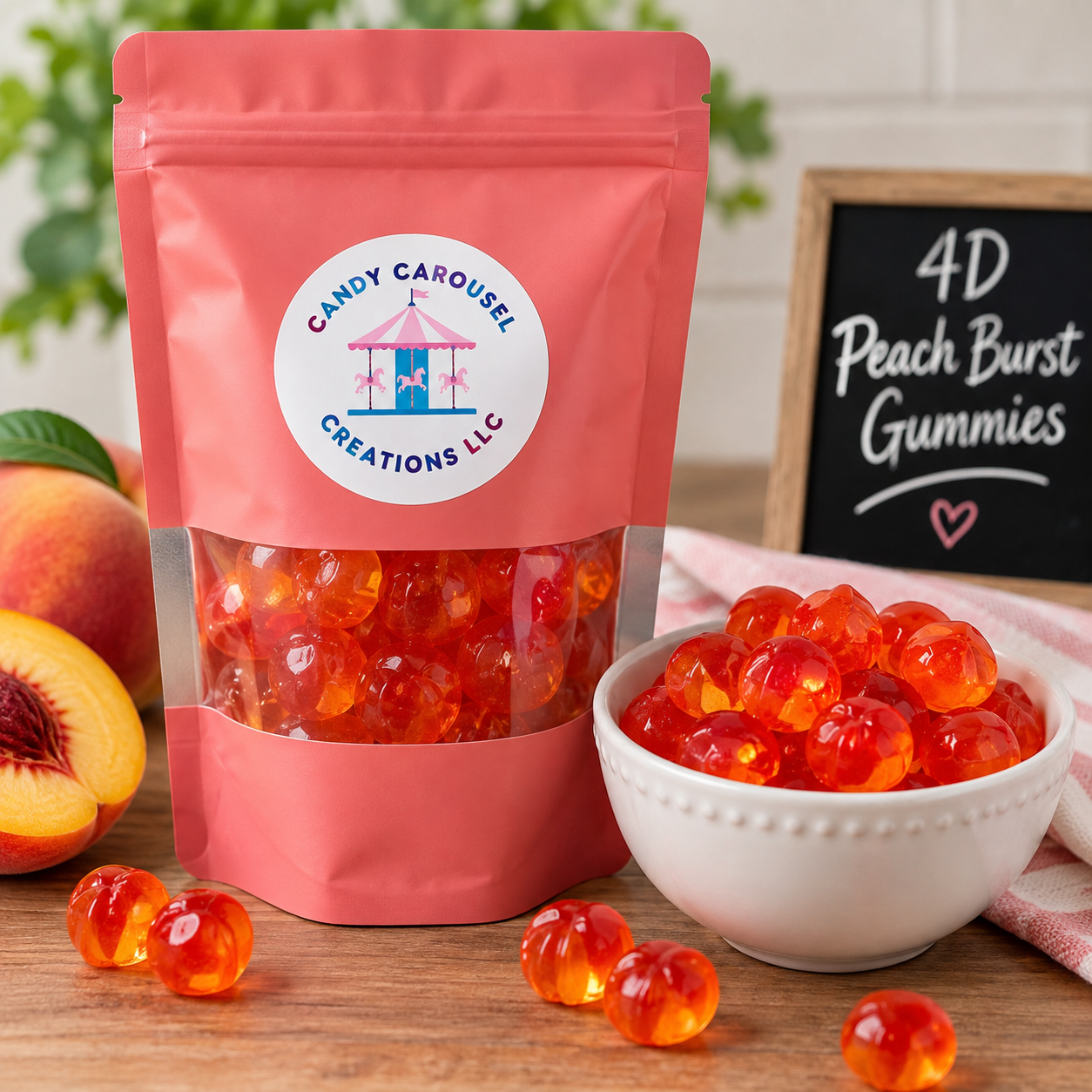 4D Gummy Filled Peach Bursts