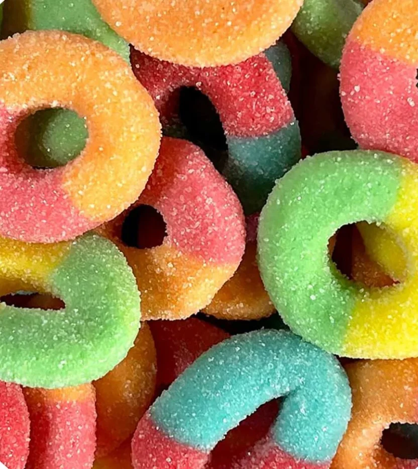 Jovy Neon Assorted Gummy Rings - 5lb Bag