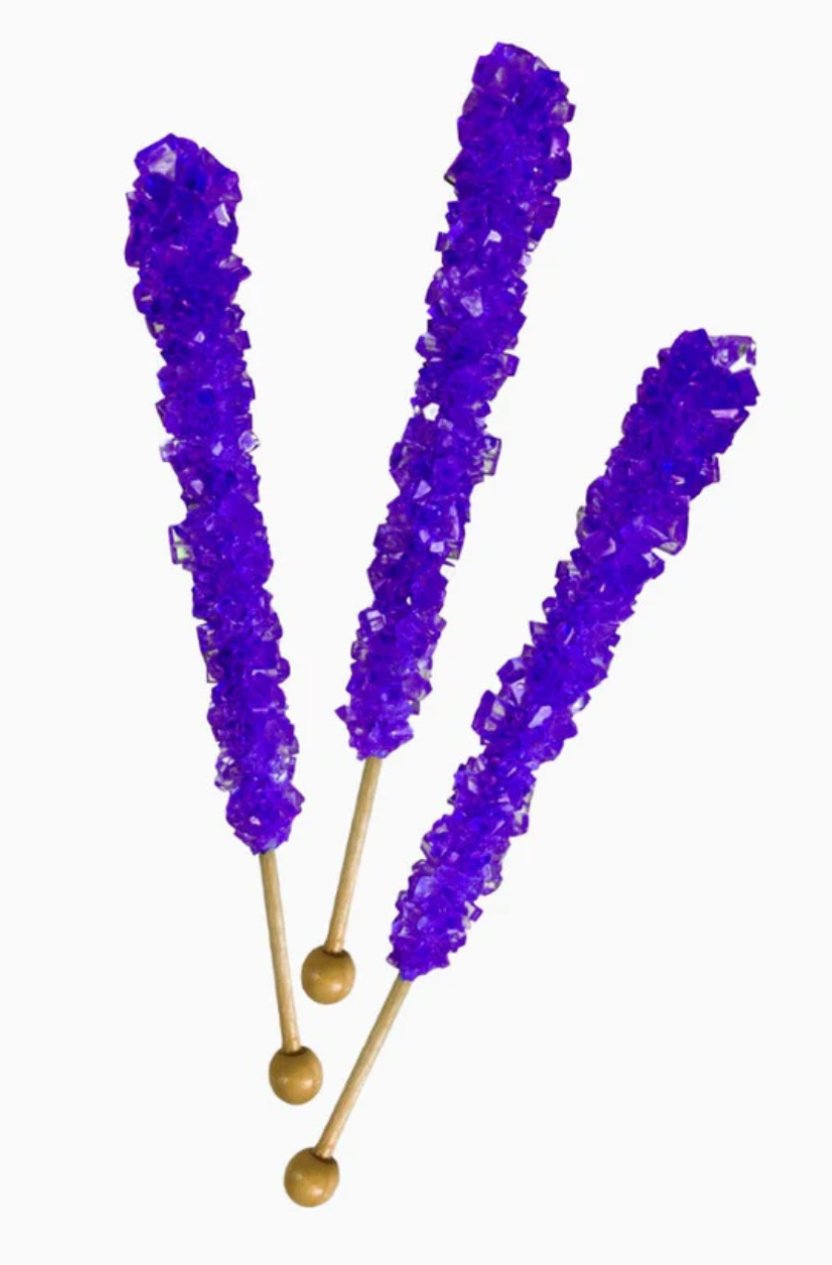 Espeez Old Fashioned Purple Rock Candy Sticks – 18 Count Box