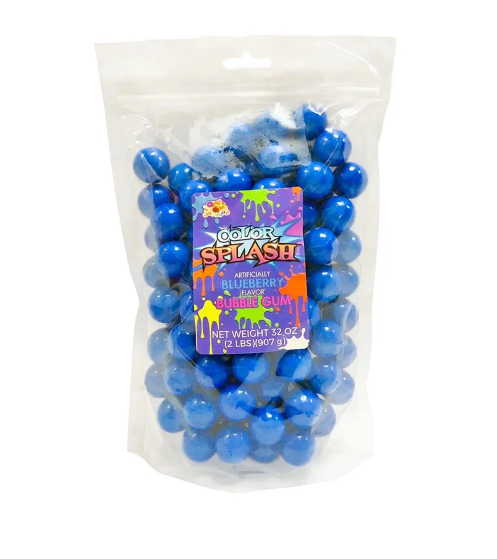 Blue Splash Gumballs (1”) – 2 lb Bag