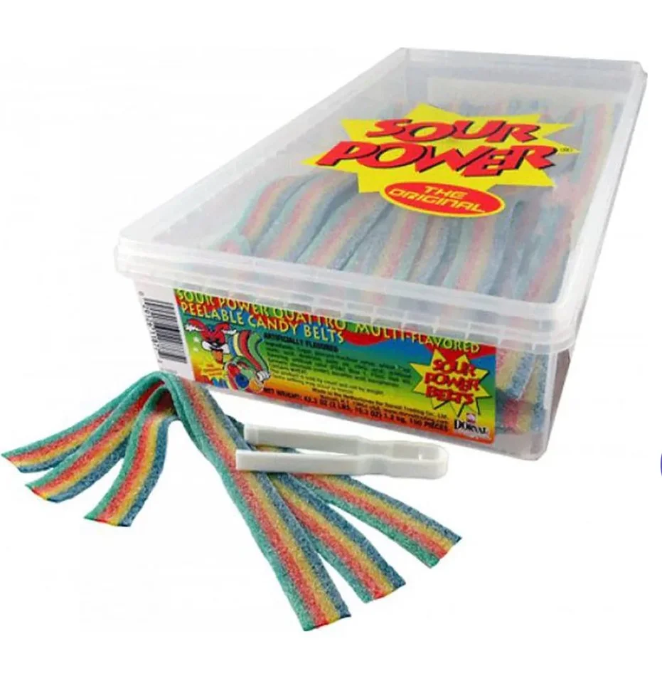 Sour Power Rainbow Quatro Belts – 2.5 lb Tub