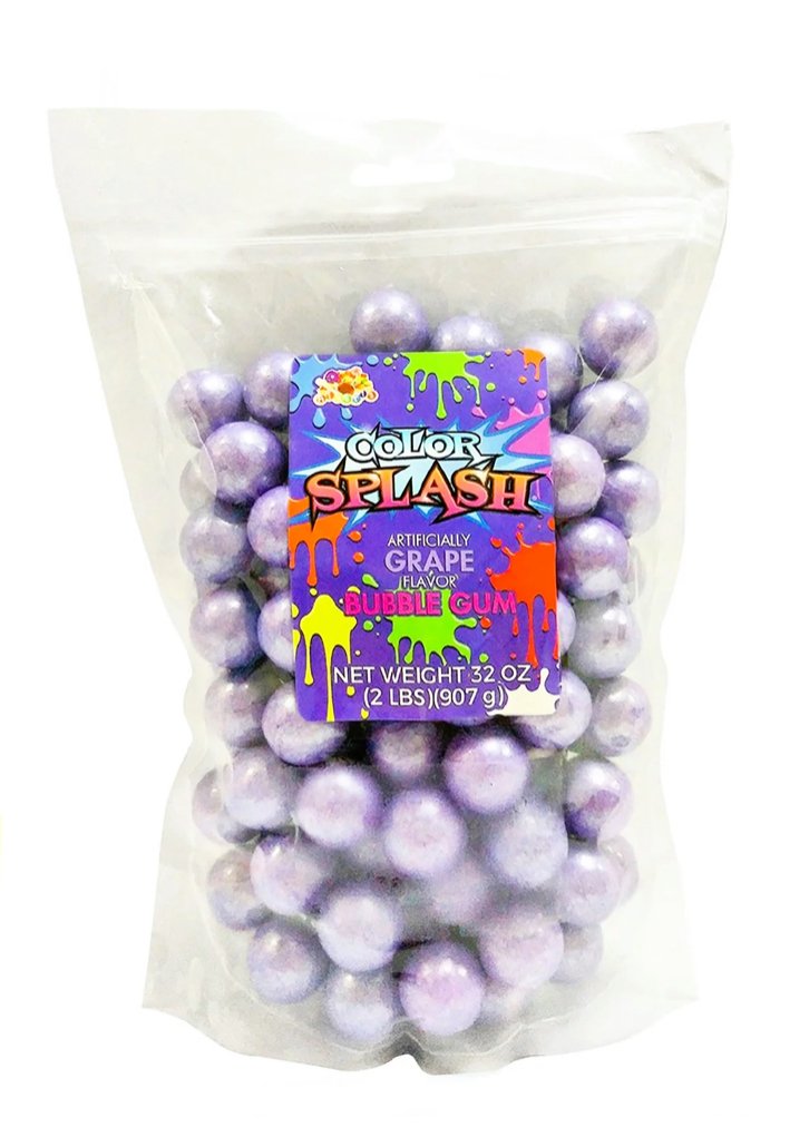 Splash Purple Pearl Gumballs (1”) – 2 lb Bag
