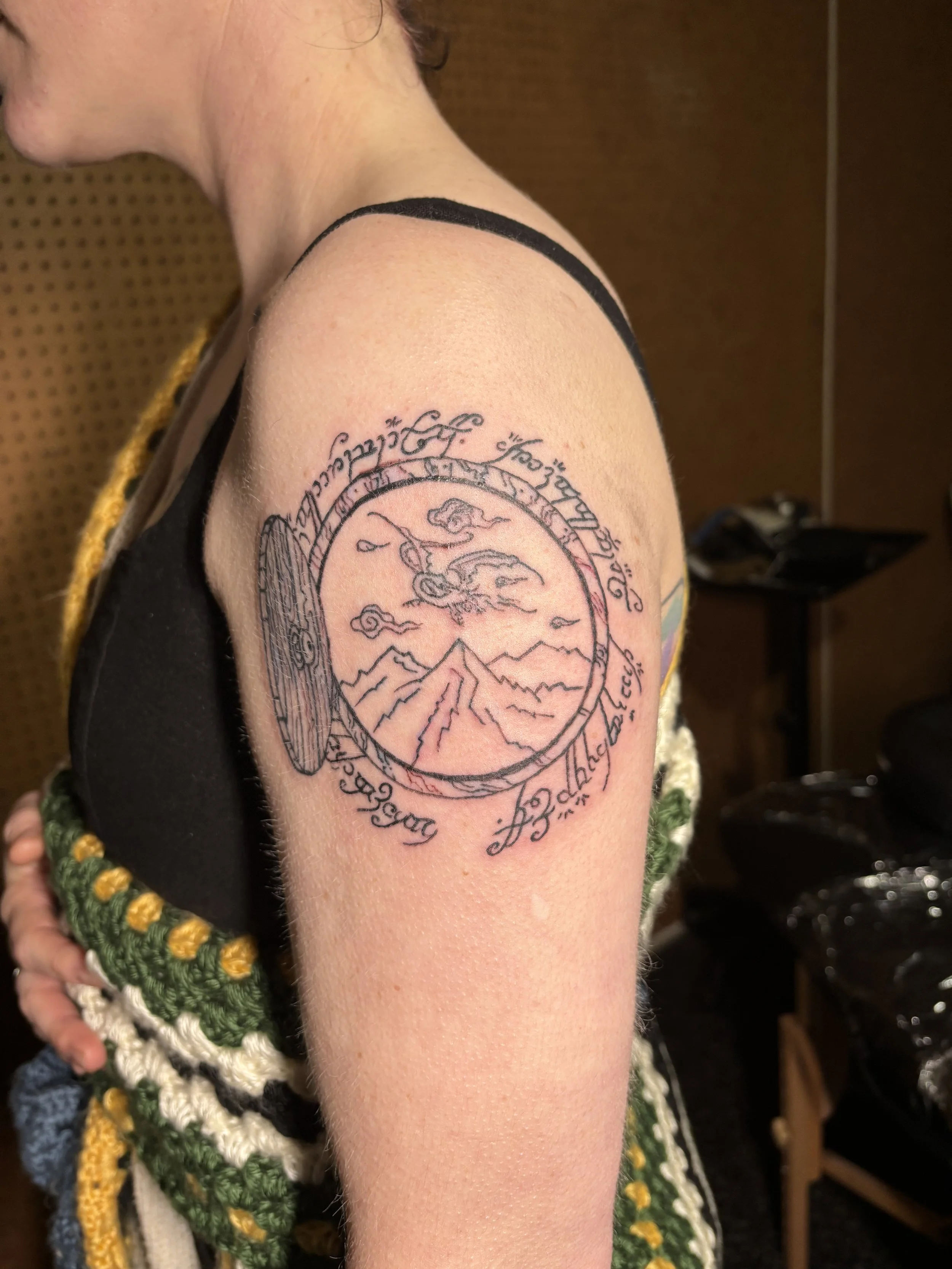 Lord of the rings shoulder tattoo