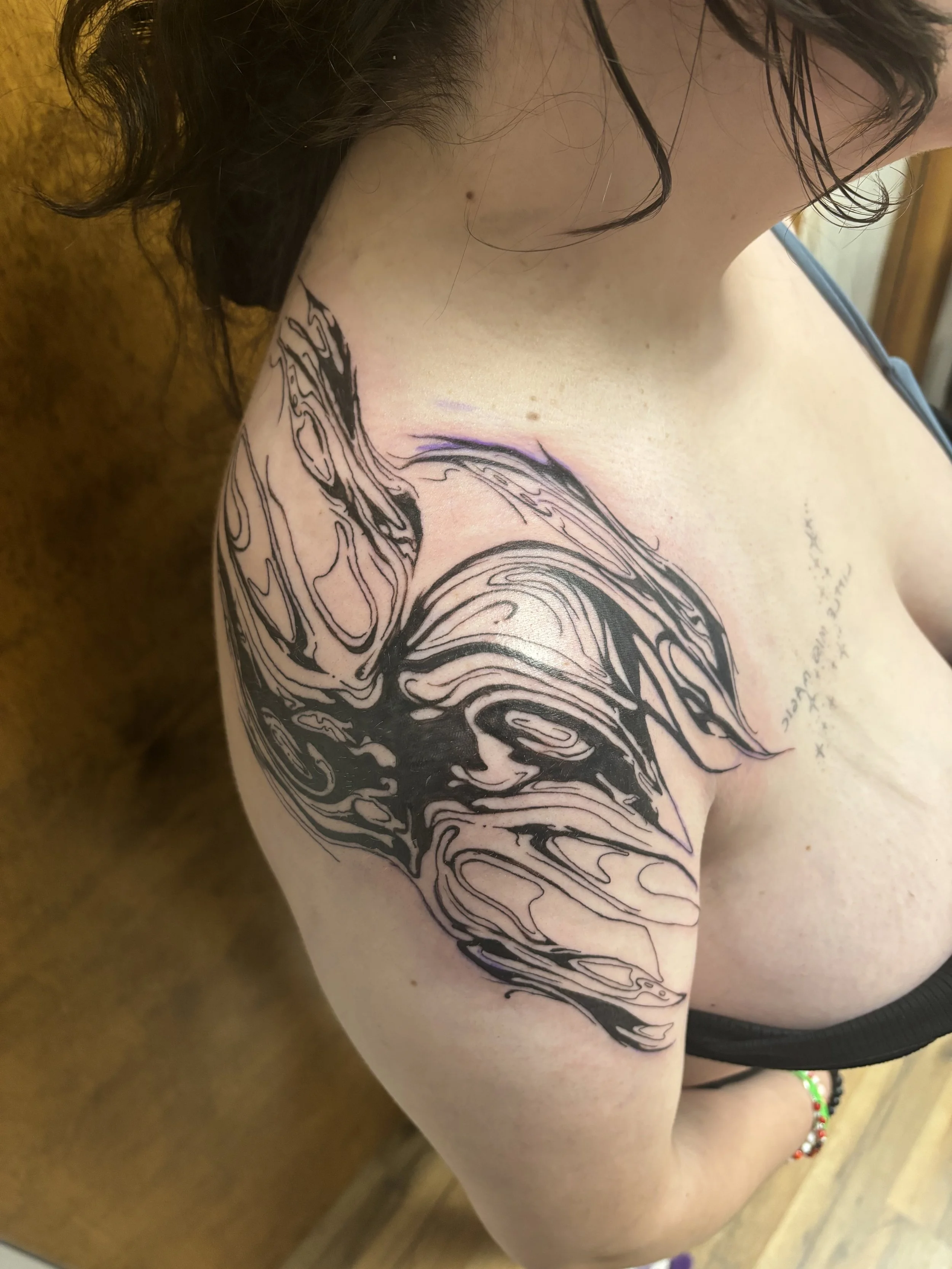 Blackwork abstract tattoo