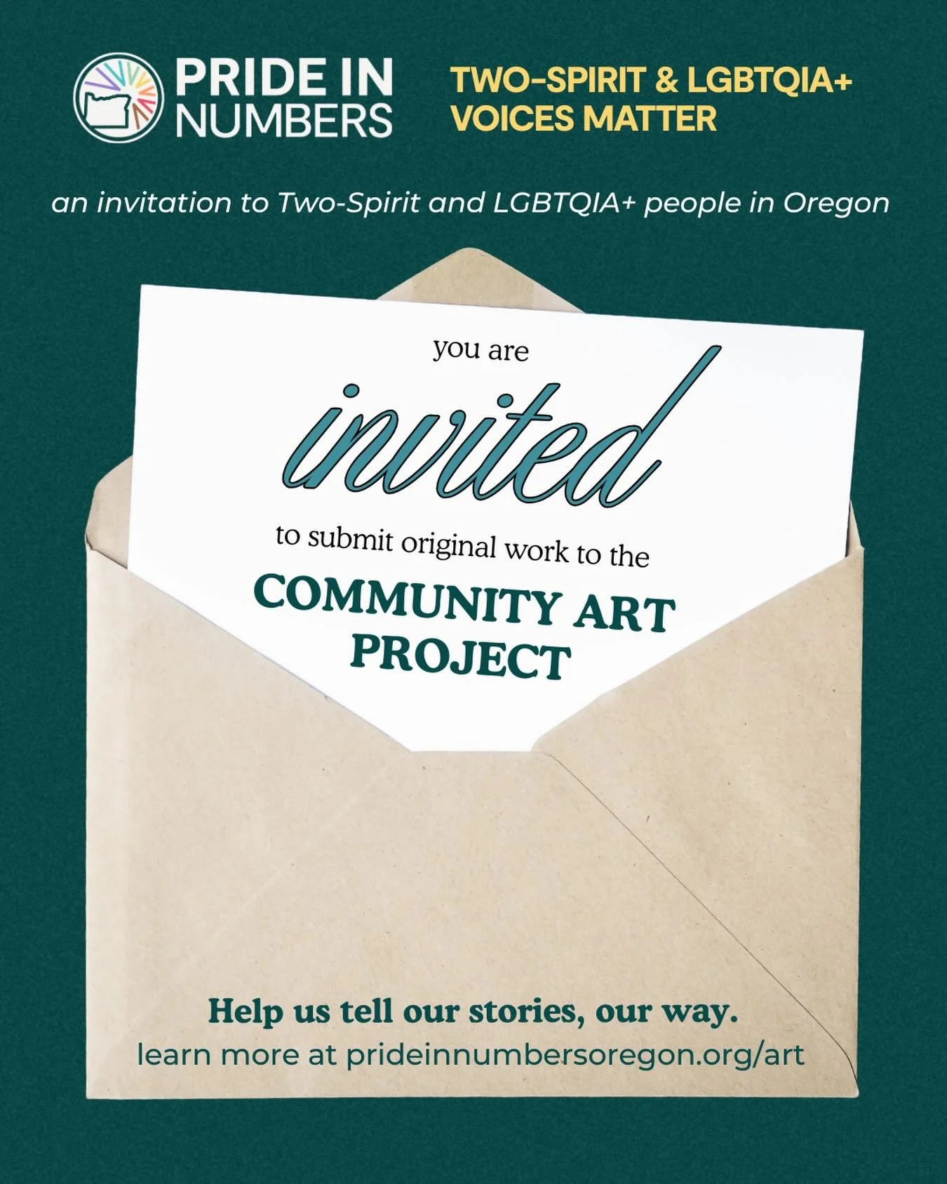You&rsquo;re invited to submit original creative work to the Pride in Numbers Two-Spirit and LGBTQIA+ Community Art Project&mdash;an expanding space where art becomes resistance, care, and truth. Help us tell our stories, our way.

Pride in Numbers i