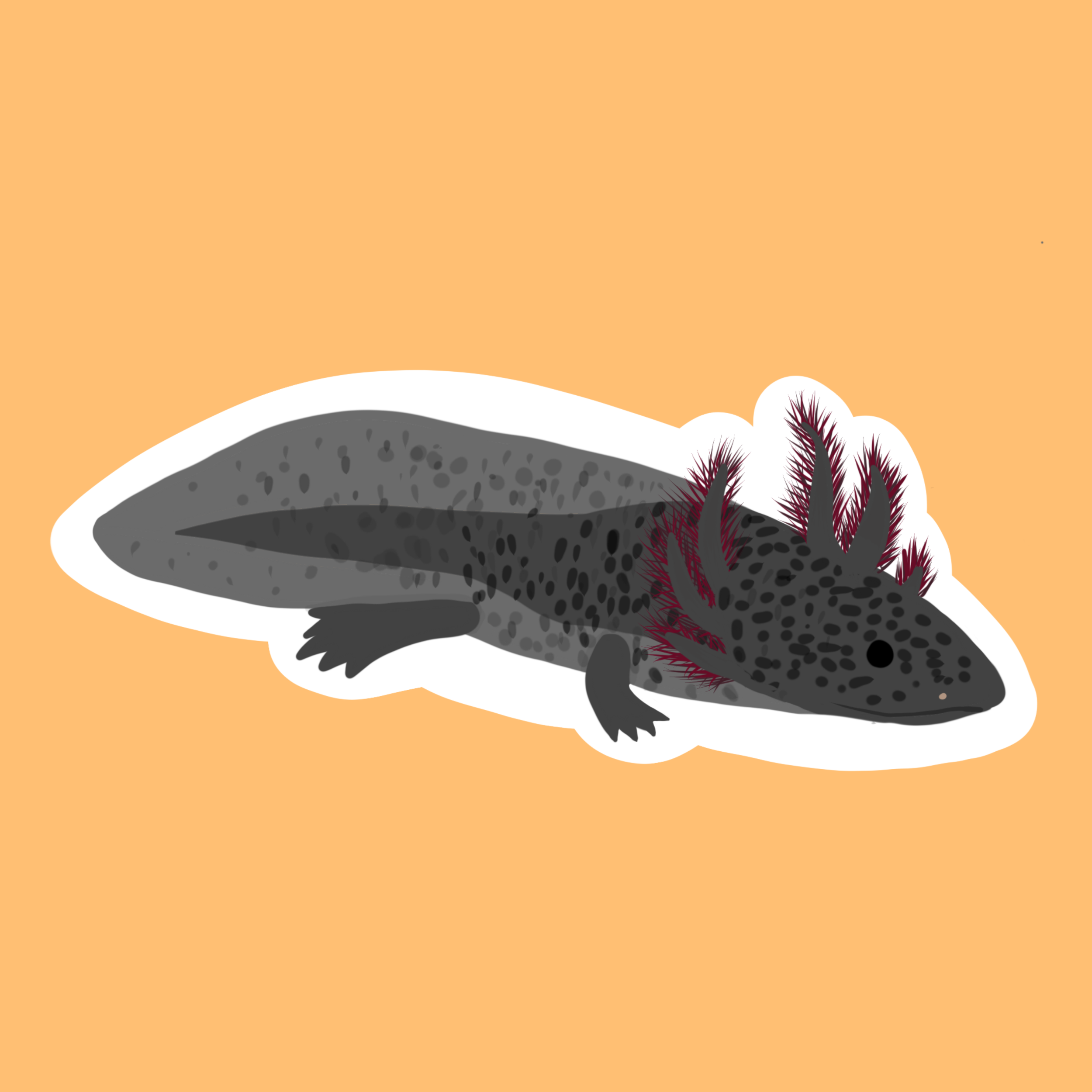 Axolotl Sticker- Ren