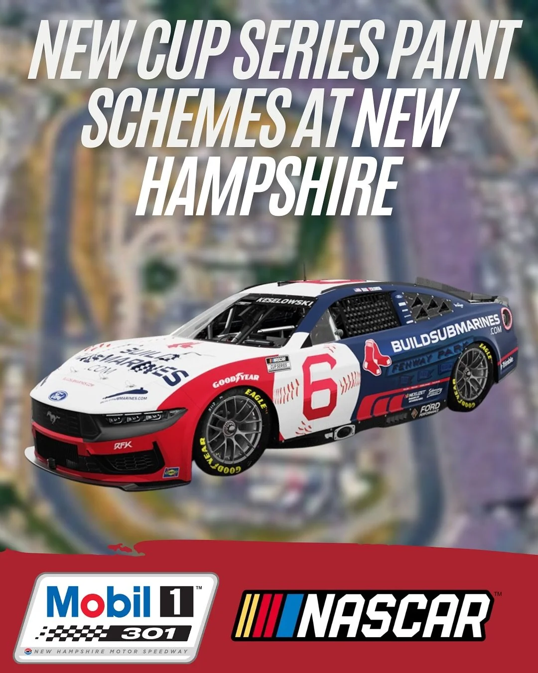 Up in New Hampshire this weekend looking for lobsters!

#nascar #paintscheme #new #racing