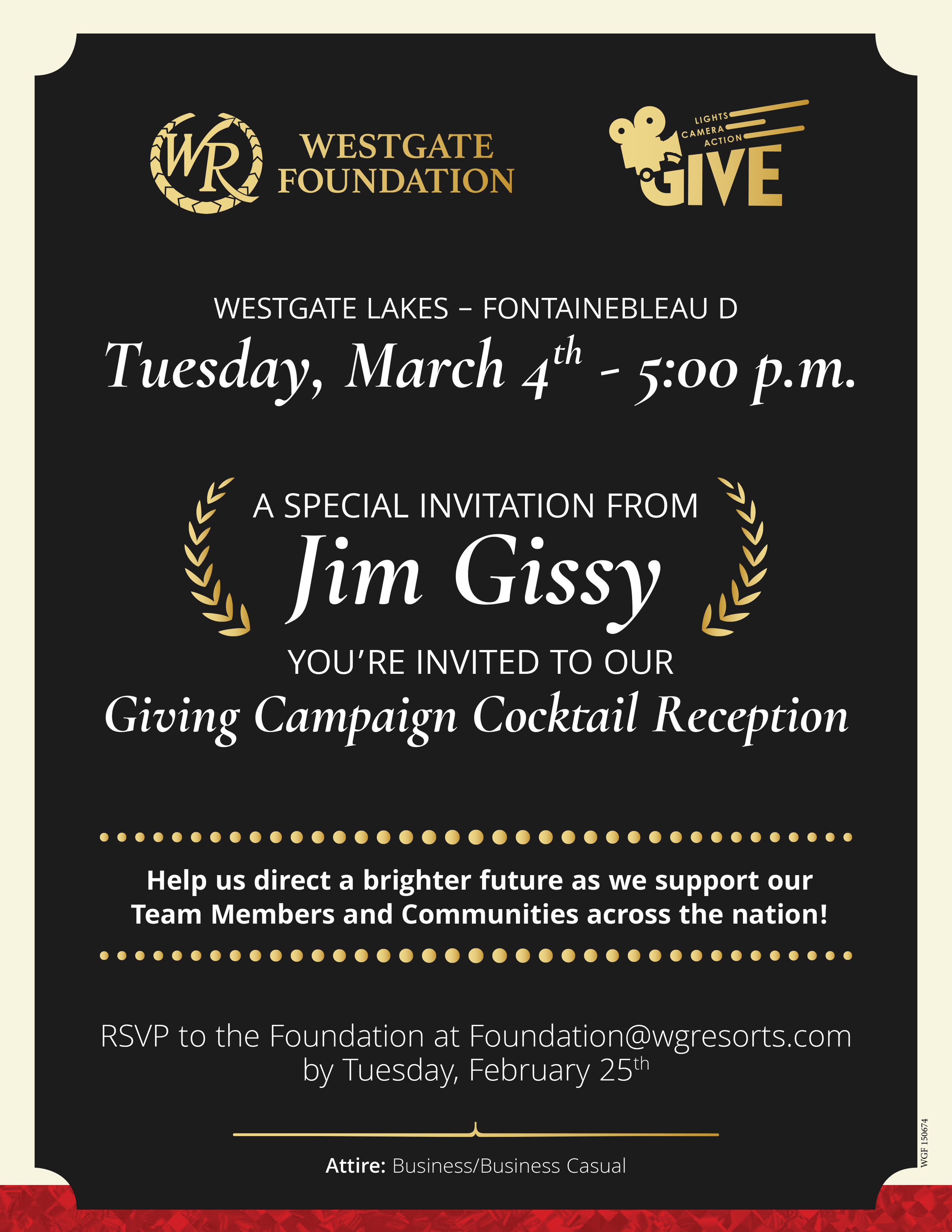 Digital Invitation | Sent to executive leadership and GMs