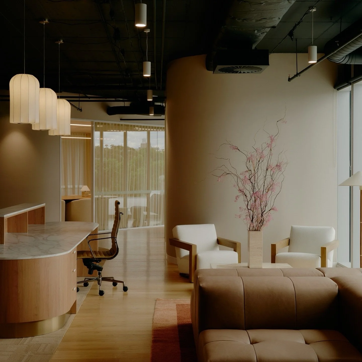 Soft curves, warm timber, and a gentle palette that holds the room without asking too much of it.

It&rsquo;s the same feeling I chase in every space - calm, layered and lived in.