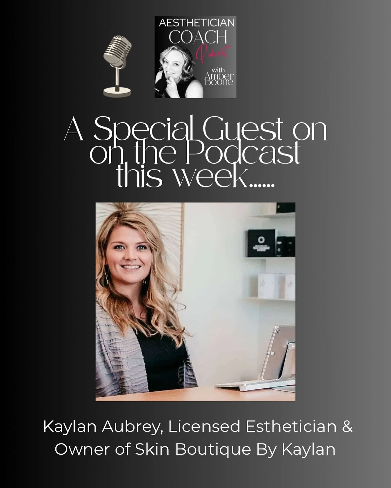Kaylan Aubrey, licensed esthetician and owner of Skin Boutique by Kaylan -joins me in the studio this week. We discussed client retention, hiring your team and what it takes to build your dream beauty biz. 

Tune in for some pearls of wisdom from Kay