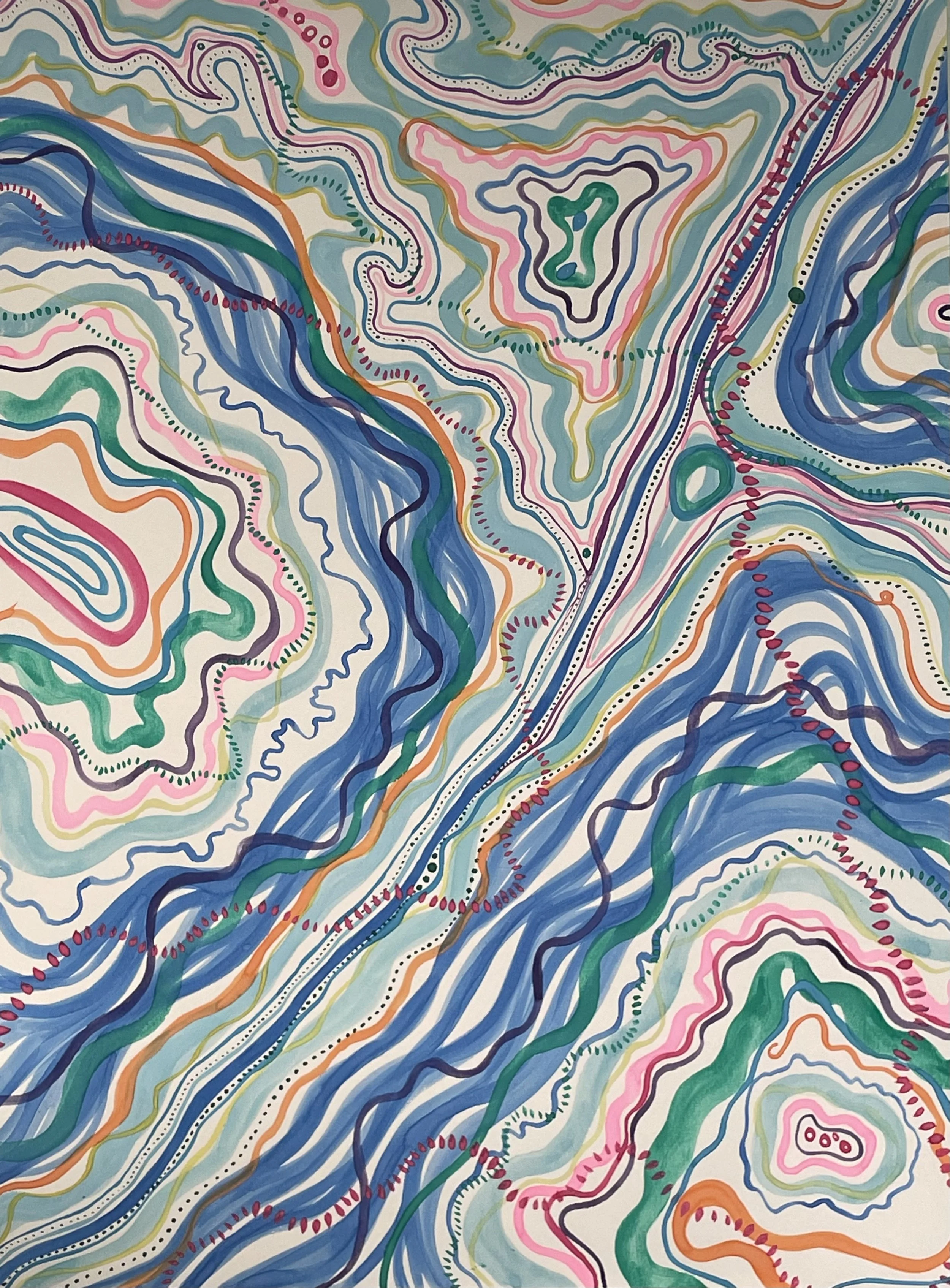 "Rainbow Water" Watercolor, 2026