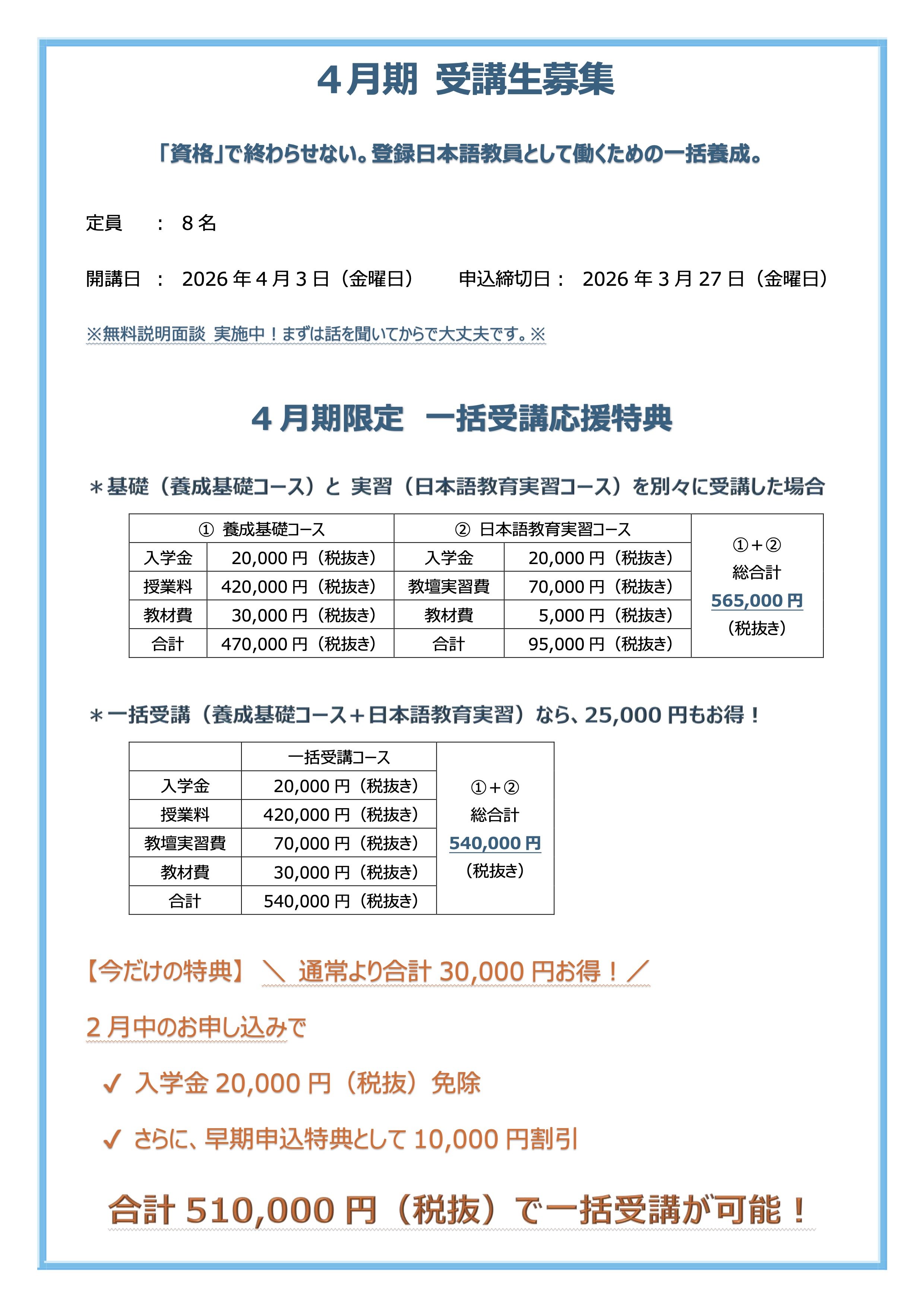 養成4月期キャンペーン