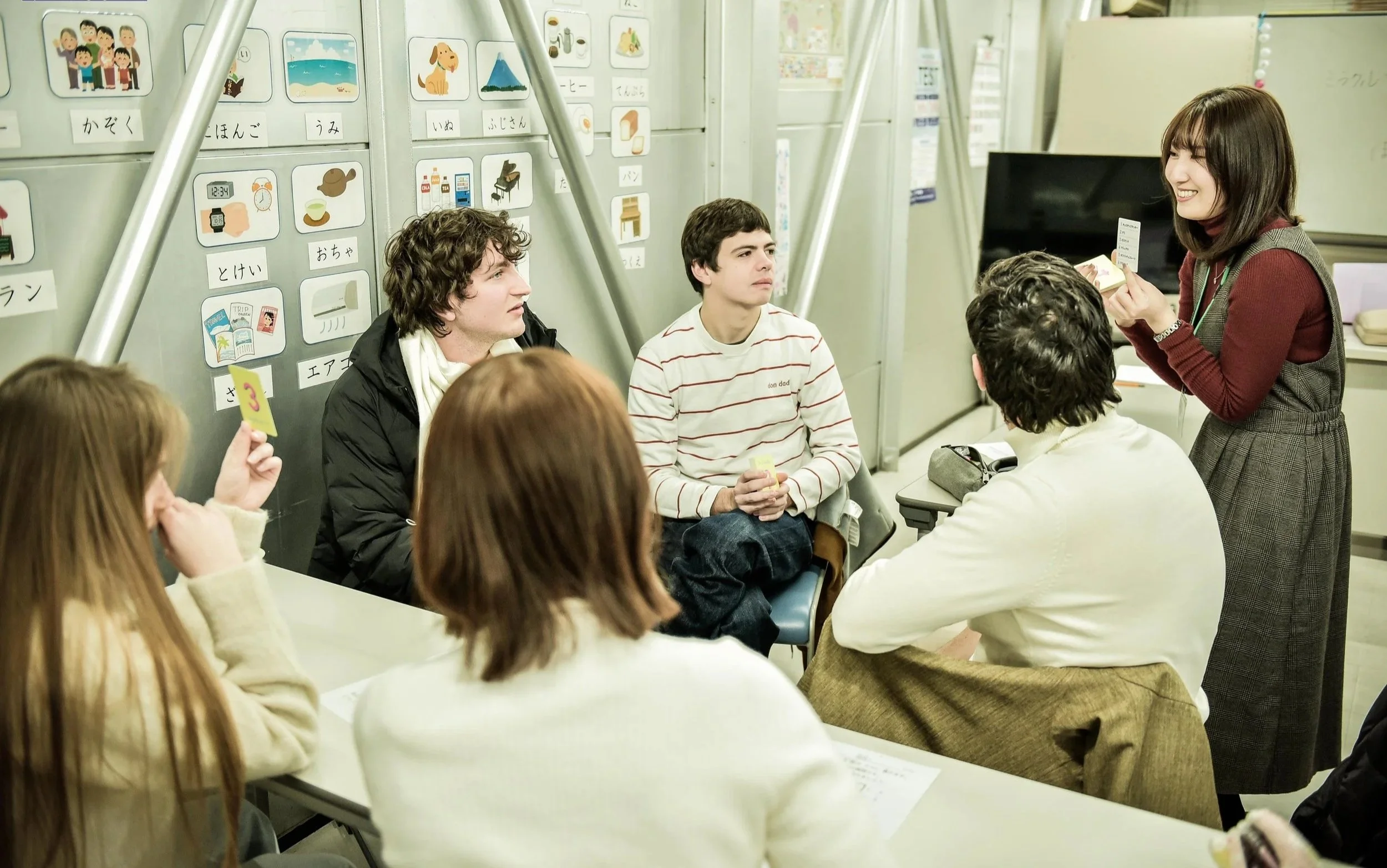 Kyoto Minsai Japanese Language School Short Term Program card games activity