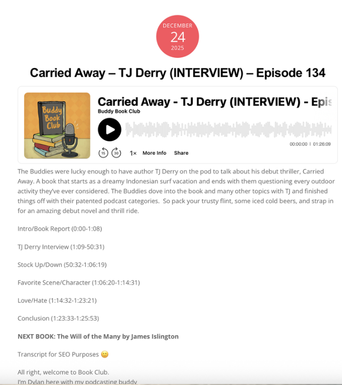 Buddy Book Club poddy