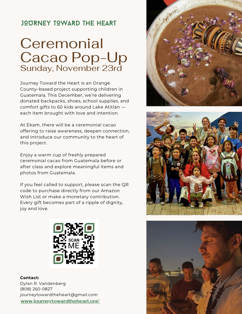 Promotional flyer for local pop up.