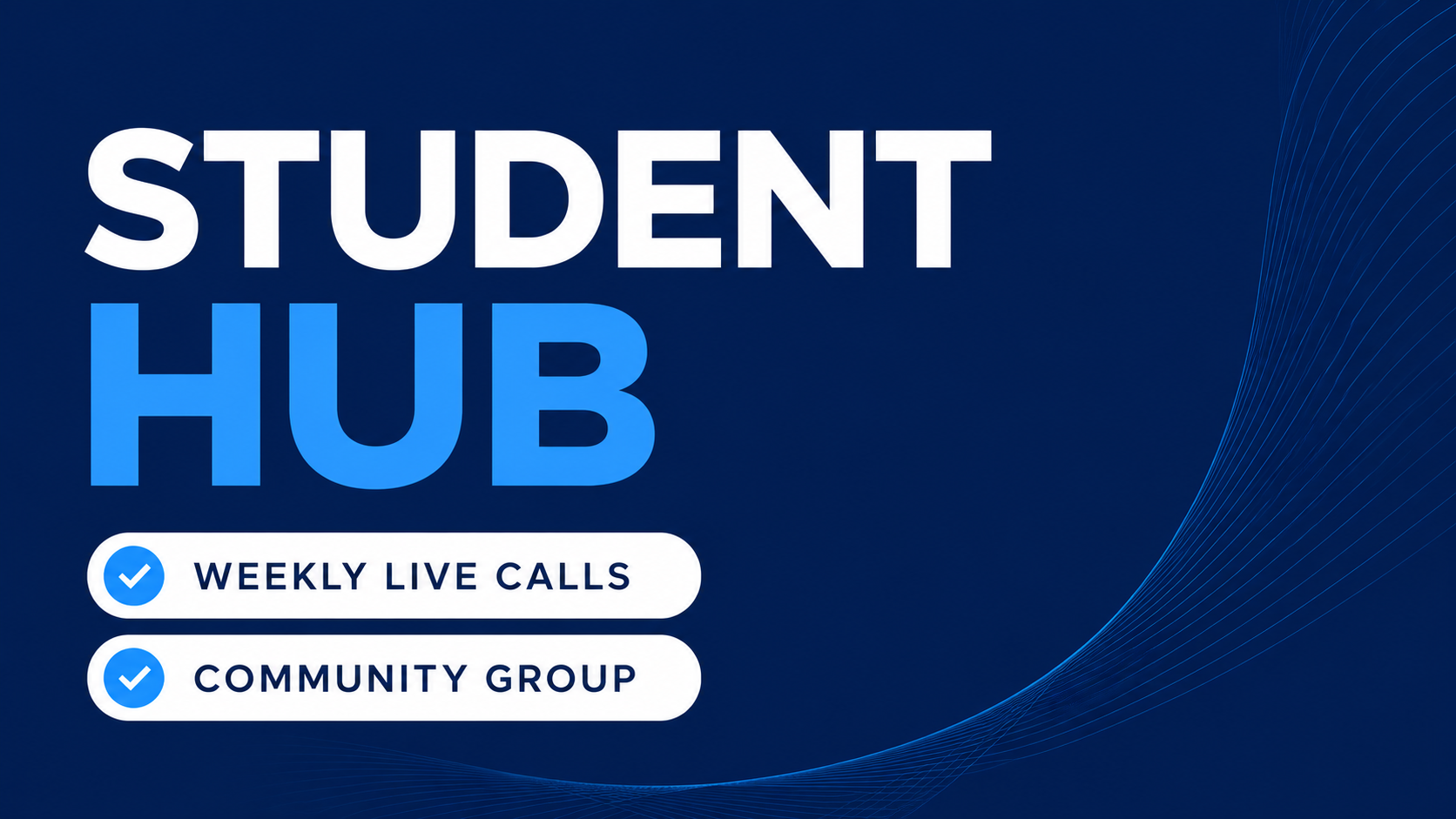 A course thumbnail graphic for their community group.