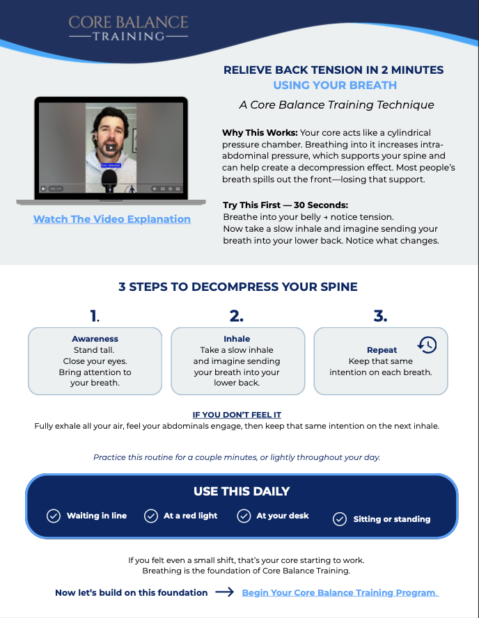 A screenshot of a PDF breathing guide I created as a part of their funnel.