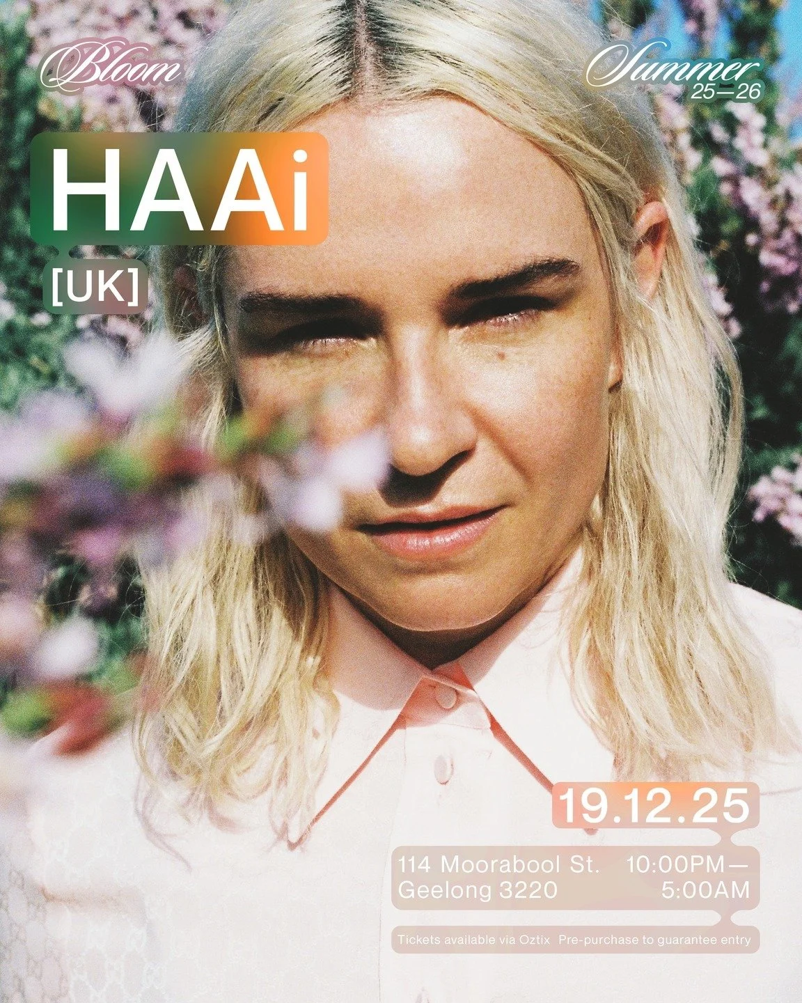 @haaihaaihaai is easily one of Australia's biggest standouts in the last few years. After collaborations with Fred Again, 2024 saw her play over 100 shows across five continents, 30 countries, and 91 cities. She took to the biggest stages at festival