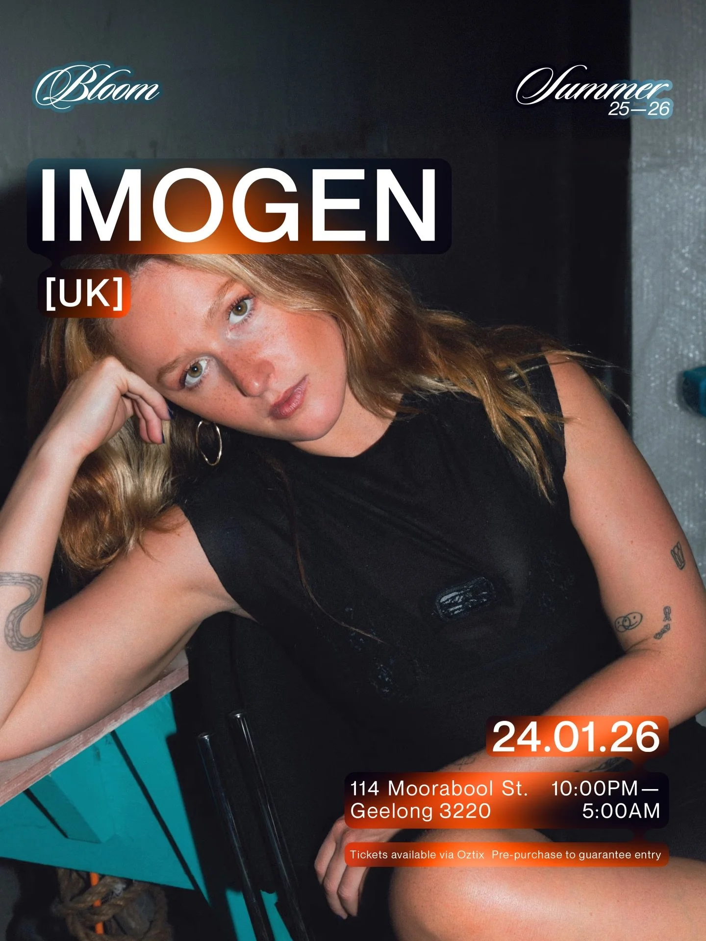 Known for her fearless energy behind the decks and razor-sharp selection, @imogenrd has quickly earned a reputation for pushing boundaries on some of the world&rsquo;s most respected stages. Her sets are fast, dynamic, and full of unexpected turns - 