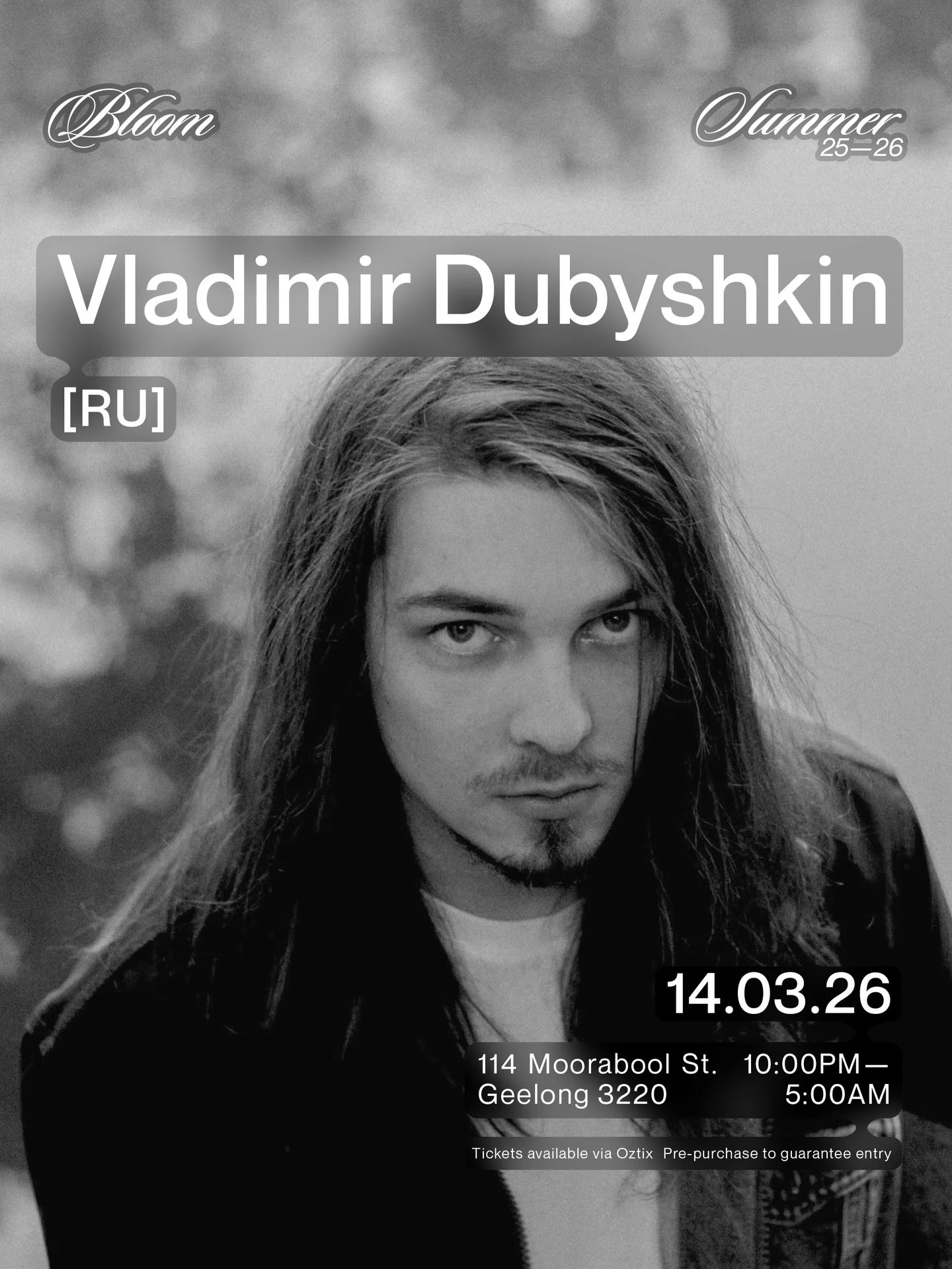 @vldmrdbshkn needs absolutely no introduction, after a huge Bloom debut in 2023, he returns tomorrow night post a huge set at Pitch, prepare for some massive energy in the main room ⚡️

Pre-book your tickets to ensure your entry! &rarr; LINK IN BIO
