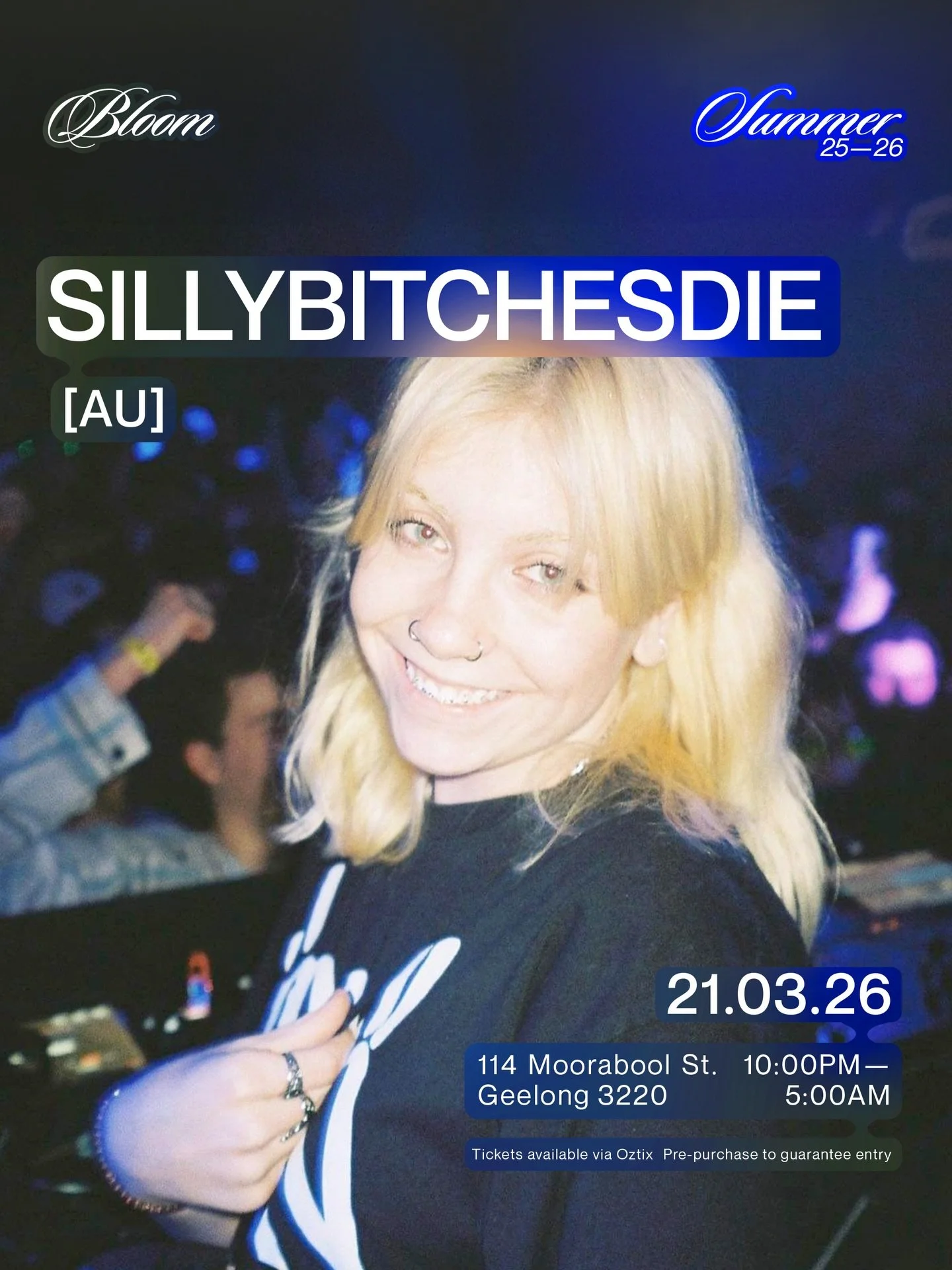 @sillybitchesdie uses nostalgic sounds as her main weapon of choice for dancefloor destruction, chaining together tracks that can lead to chaos at any moment &amp; her ability to weave between sounds is a truly unique experience.
One of the pinnacle 