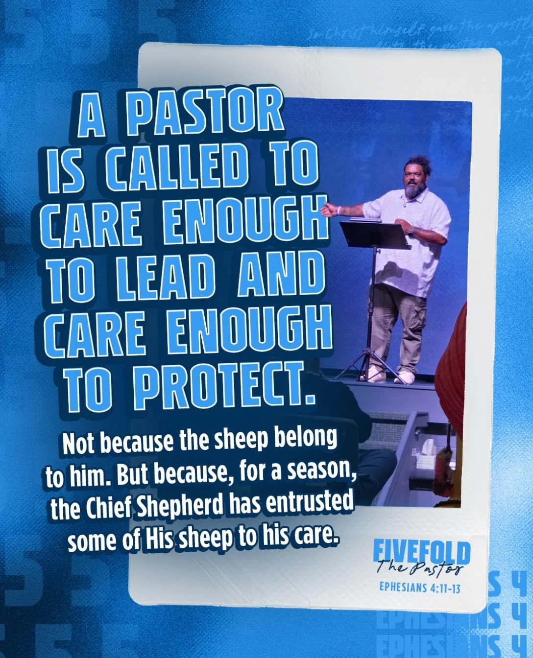 📢SERMON RECAP📢

✋🏼fivefold wk4✋🏼

Christ gives.
The Holy Spirit calls and appoints.
God owns the flock.

Pastoral ministry isn&rsquo;t a career somebody selects.
It&rsquo;s a calling somebody receives.

A pastor cares for hurting people, chases w