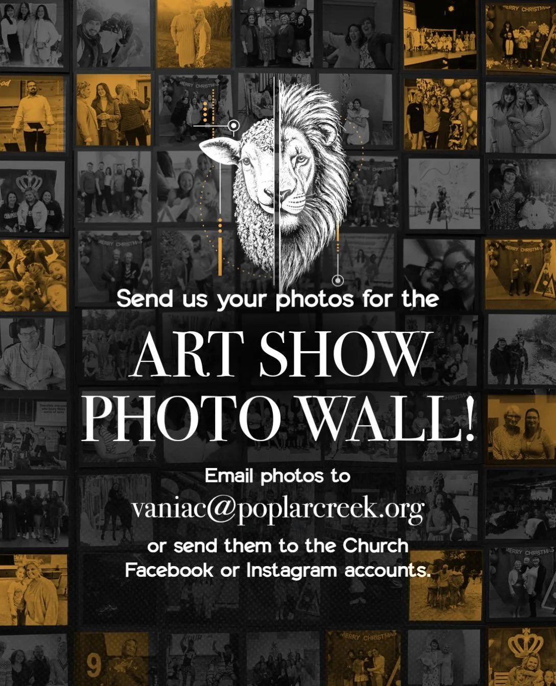 We need your help updating our photo wall! 

DM us your pics of friends, family and church!