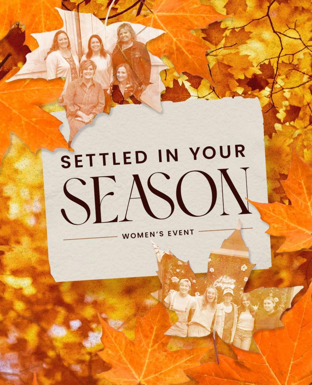 Ladies of all ages..this evening is geared for you! 
Let&rsquo;s be reminded through many scripture accounts that God is with us in all of the seasons that we walk through, and we can even be at peace throughout the journey. 

Mark your calendars, in