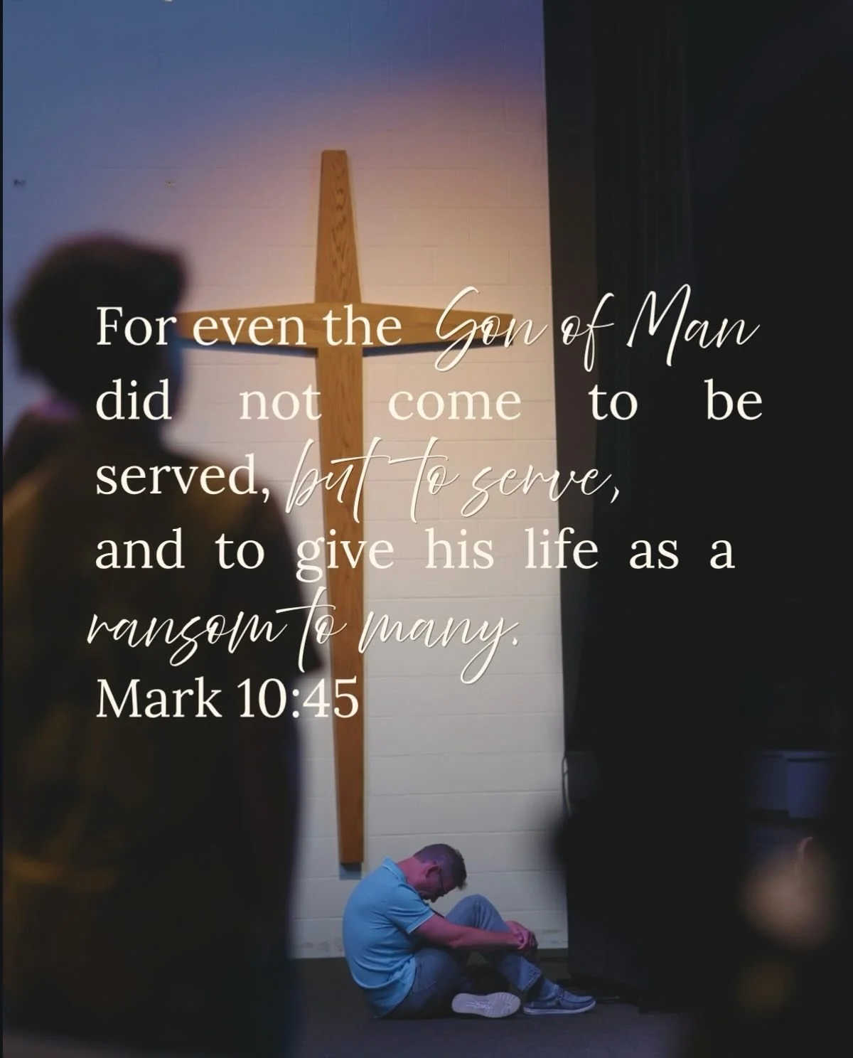 Think about that&hellip;
Jesus is the Son of God
Jesus is King
Jesus is Lord
Jesus deserves to be served
And yet Jesus said &ldquo;I came to serve&rdquo;
Church, if the King came to serve&hellip;How much more should we?