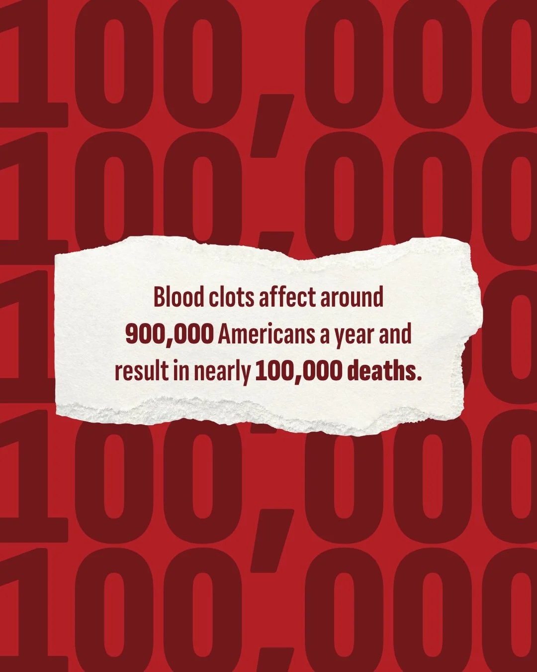 The majority of people have very minimal blood clot education. They don't know how common they are. They don't know how many deaths they cause. They don't know they are largely preventable. 

We can change that and we'd love your help in doing so.

A