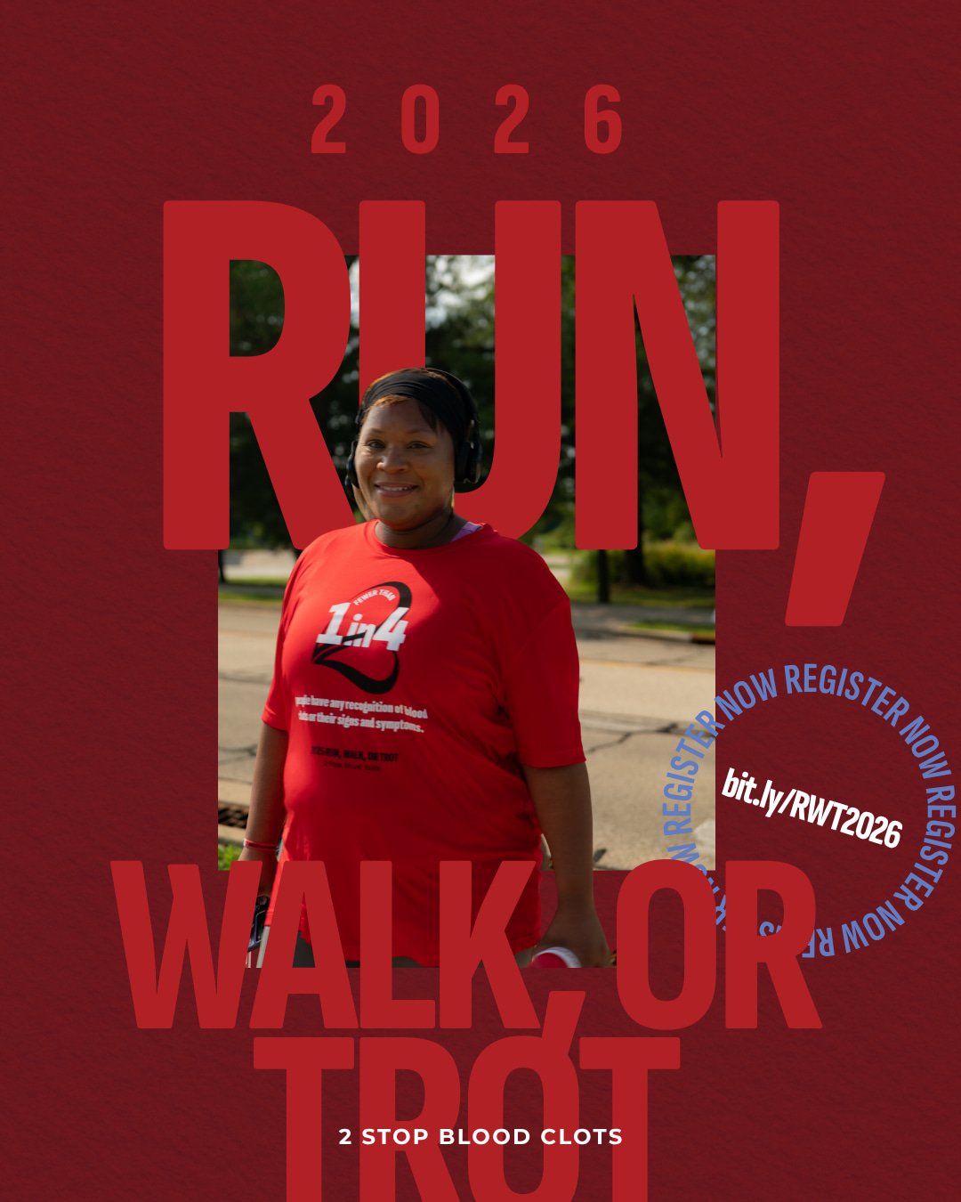 Surrounded by community, moving our bodies, and supporting a good cause? Of course we look happy!

The Annual Run, Walk, or Trot 2 Stop Blood Clots is open for registration! 👟 🩸 Sign up today at bit.ly/RWT2026 

See you August 9th! 

👯&zwj;♀️ Who'