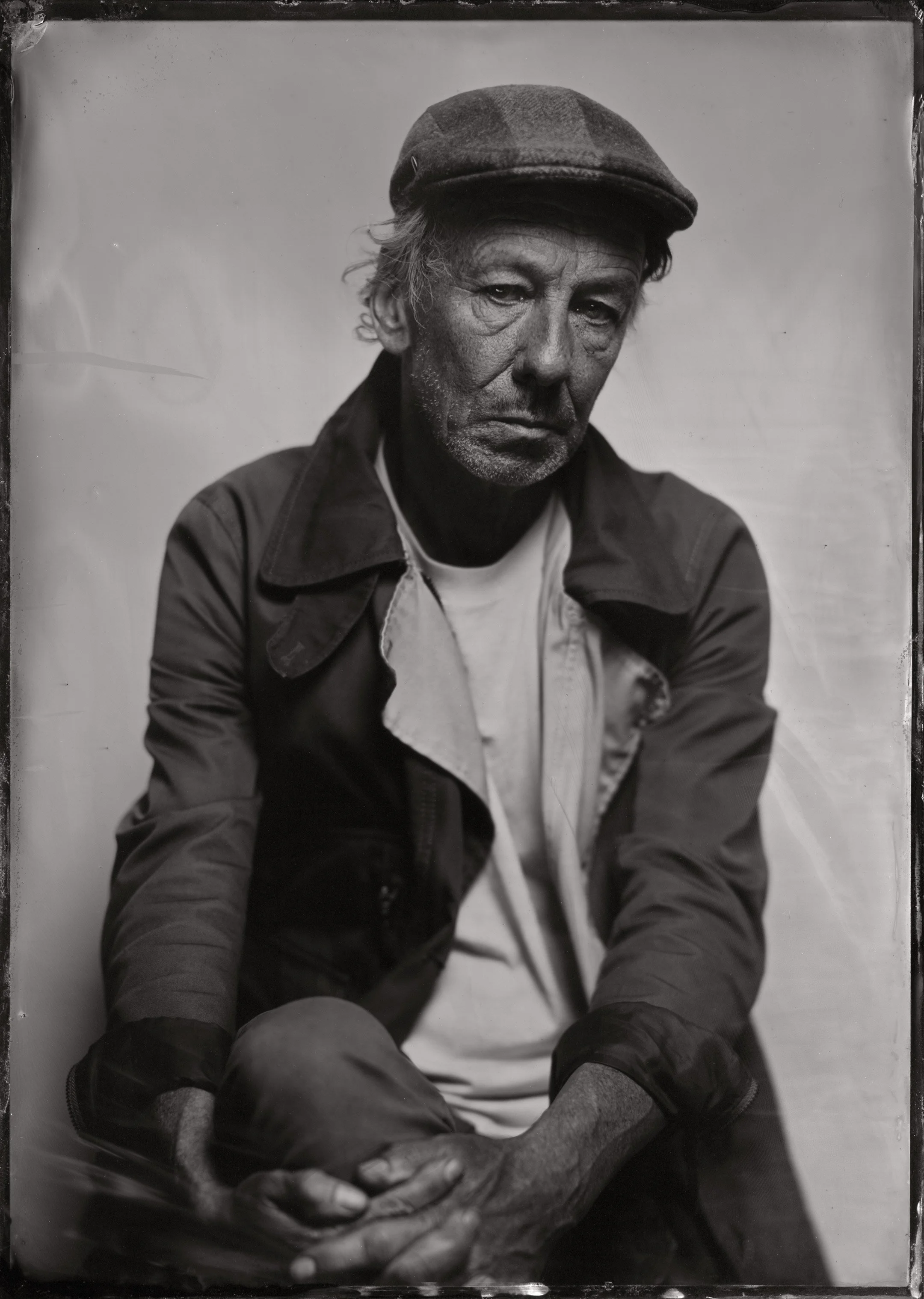 Portrait tintype 5x7 d'un homme dans la cinquantaine