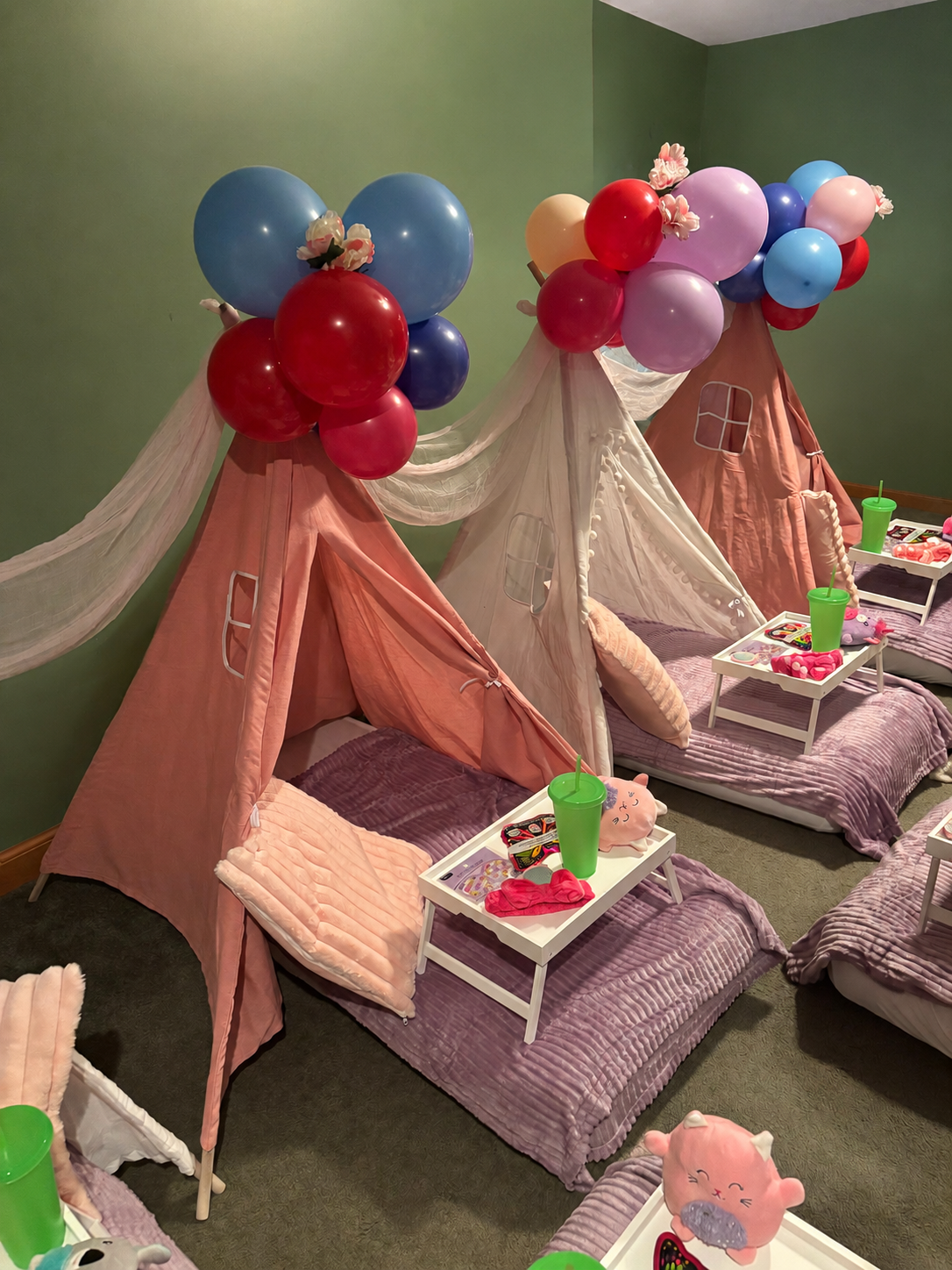 Teepee Sleepover Parties