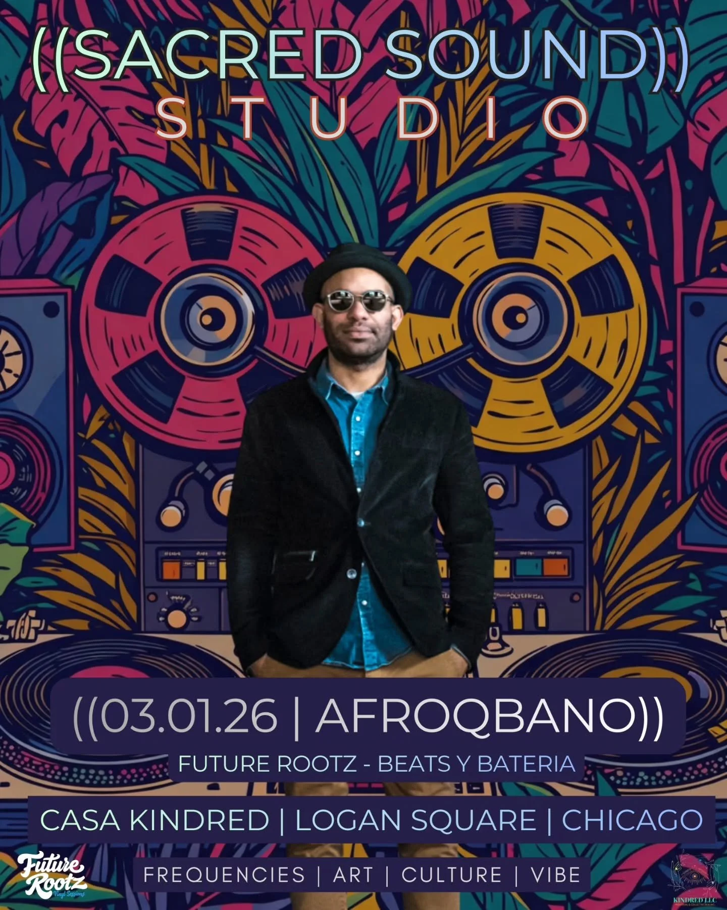 ((03.01.26 - 2-5PM)) #SacredSoundSystem @ #CasaKindred featuring @afroqbano ((@futurerootz - @beatsybateria))

Havana born selector, producer, and cultural archivist. Harold will share rare Cuban vinyl and reel to reel recordings, many largely unhear