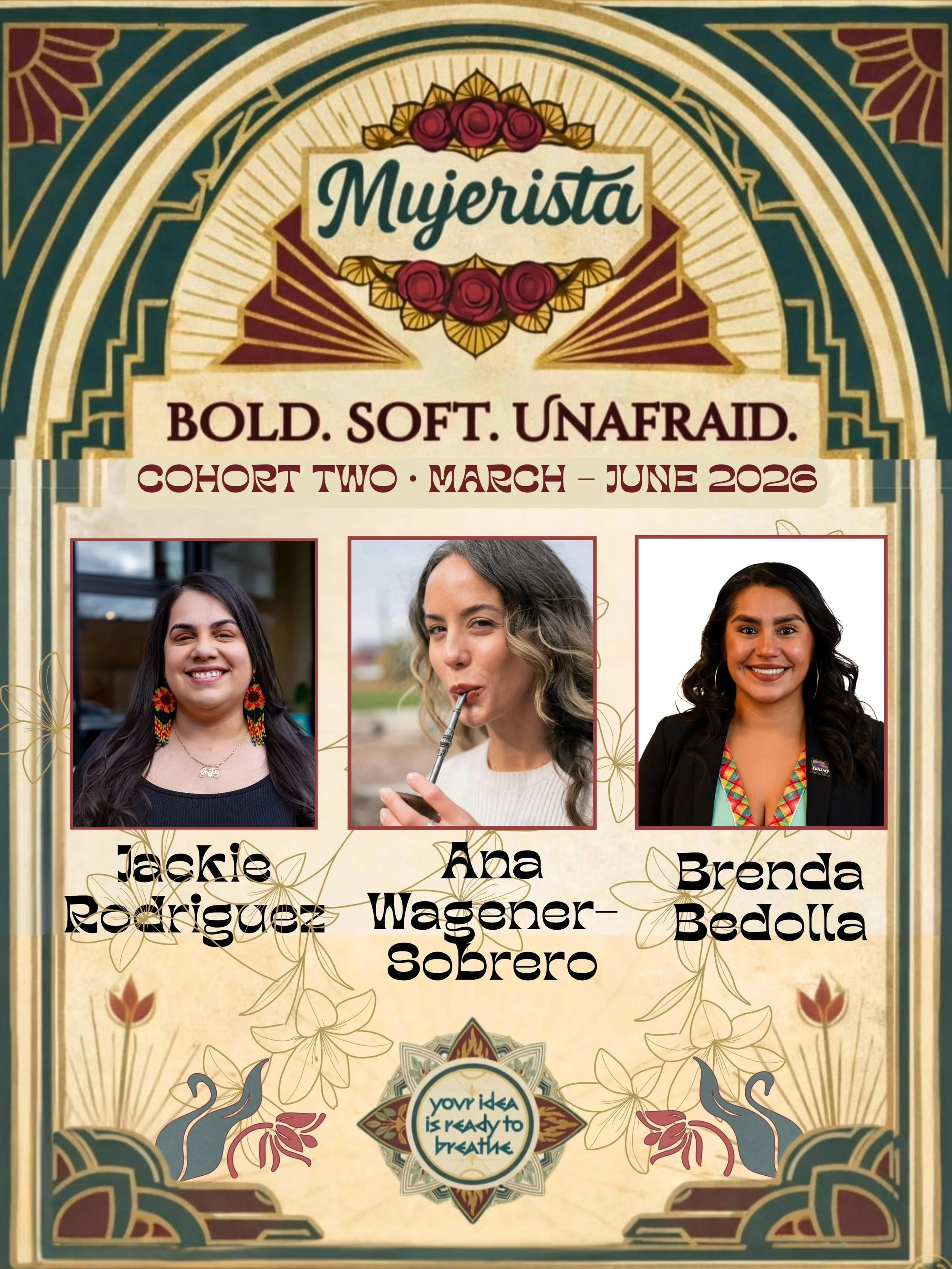 Imagine what becomes possible when women are given space to dream out loud.

The Mujerista Incubator continues to unfold in the most beautiful ways.

So far, we have witnessed ⚘️4 Mujeristas present their offerings, stories, and the semillas they are