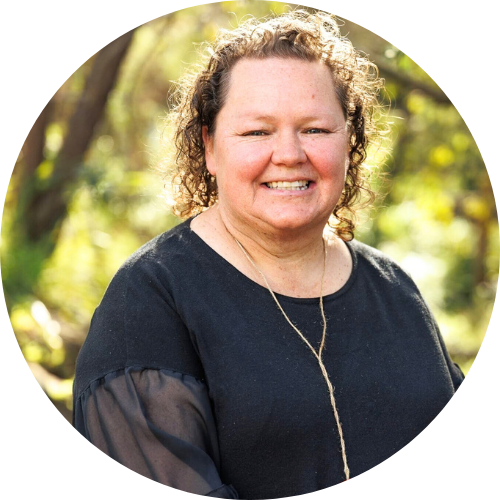 Portrait of Sheree Lowe outside, smiling facing the camera