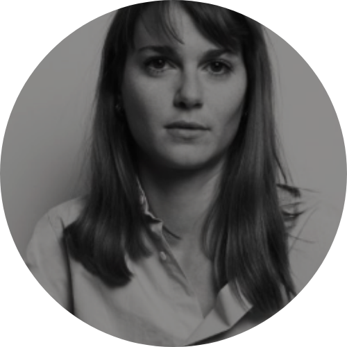 Black and white portrait of Andonea Dickson