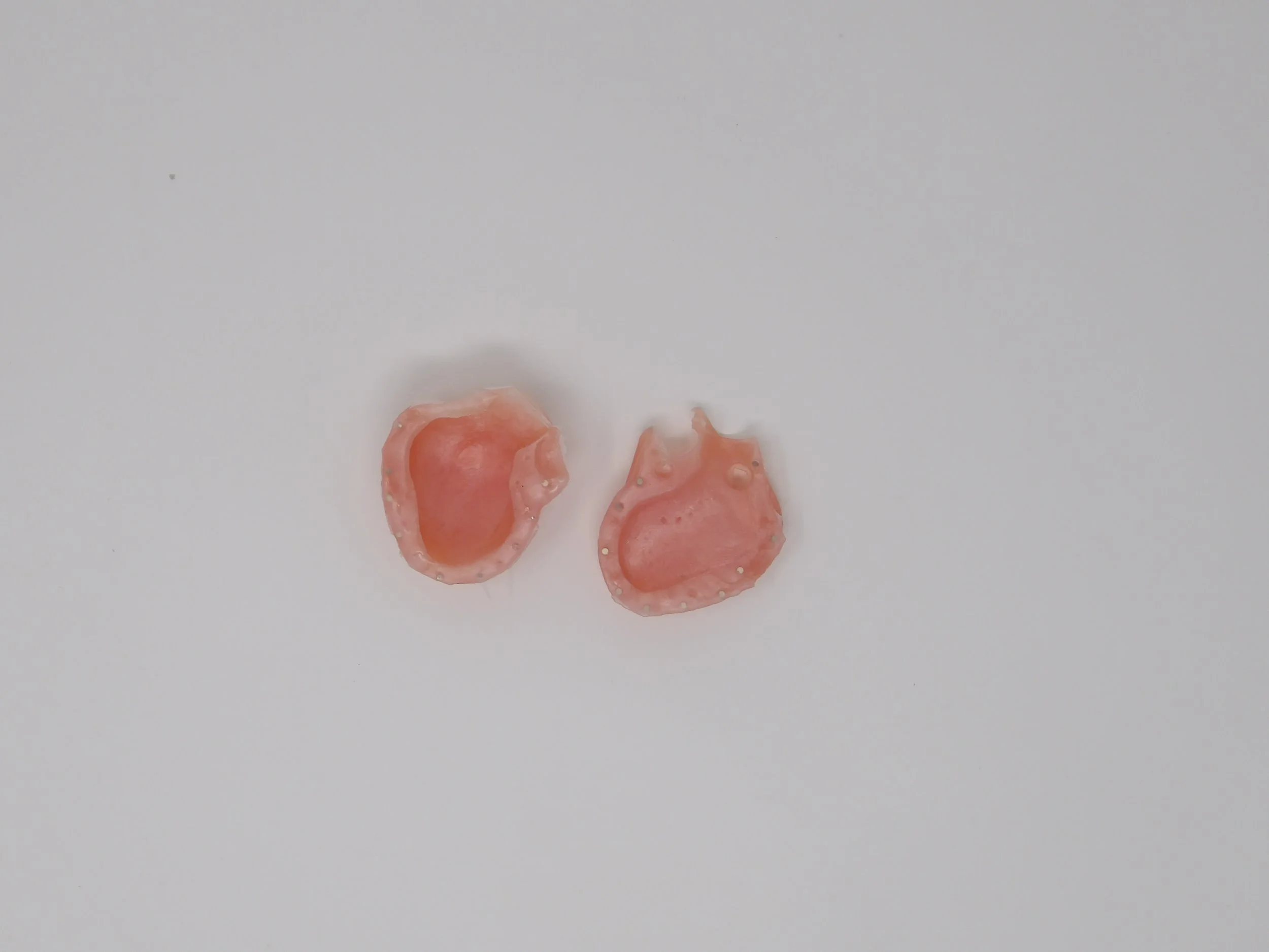 3.1 Silicone parts and assembly heart with VSD adhered by magnets