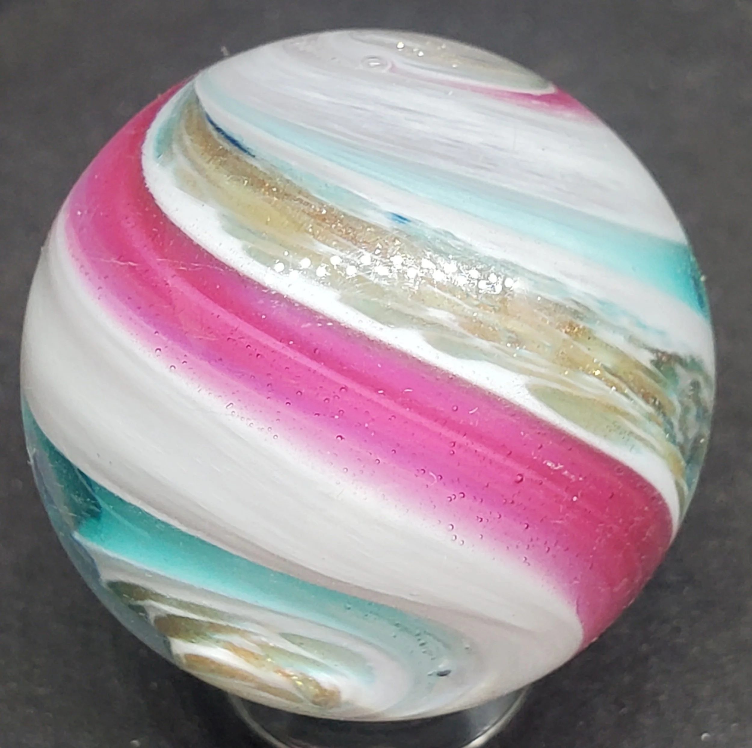 Enamel - Aqua and Raspberry pink