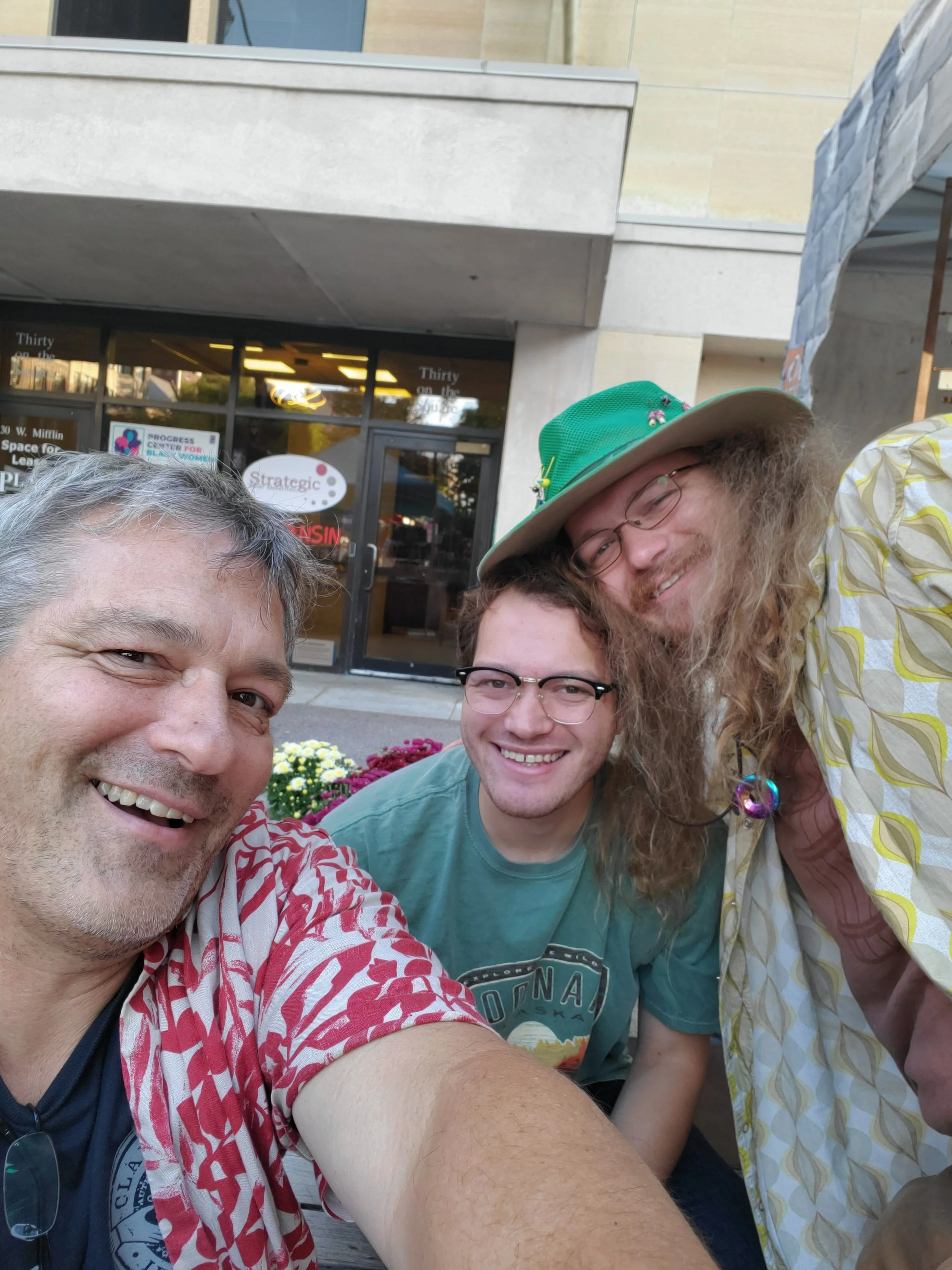 Some of the Pavliscak Family selling at the Madison Farmers Market