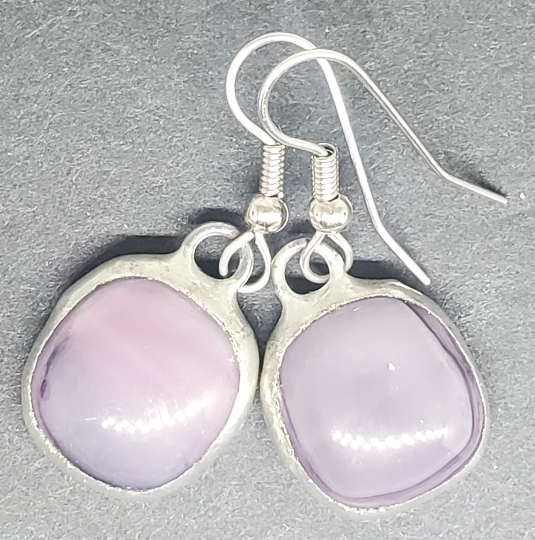 Lavender Glass Droplet Earrings