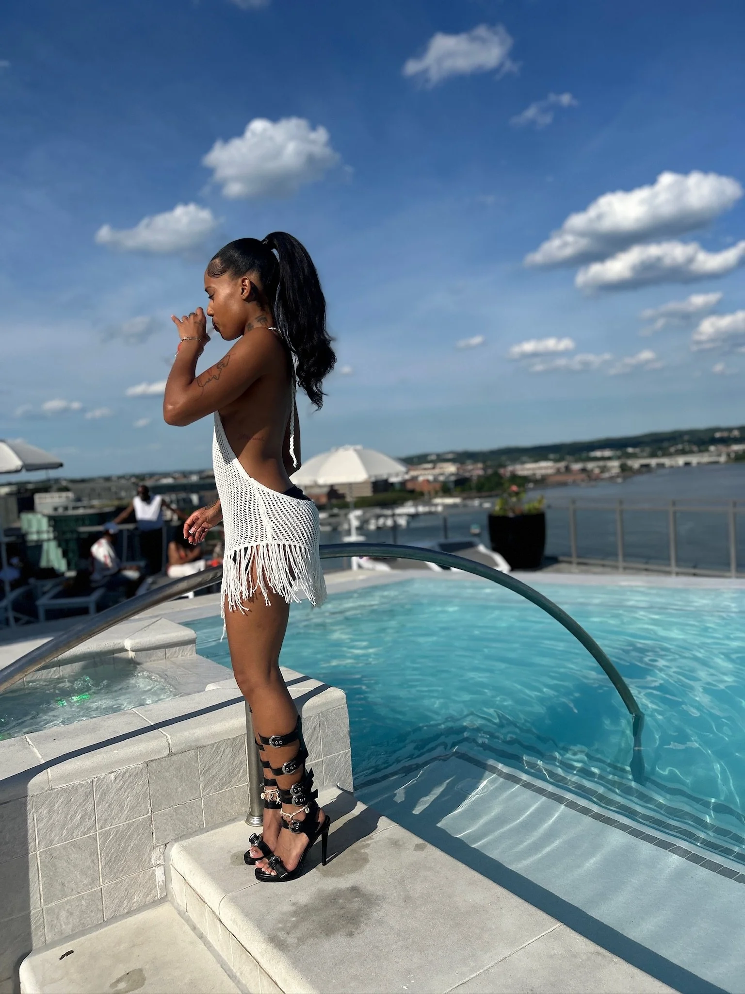 Yasmine Allen new poolside summer collections.