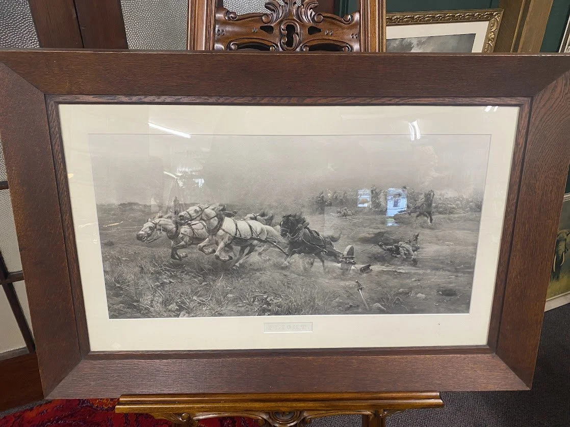 Vintage Battle Scene Print