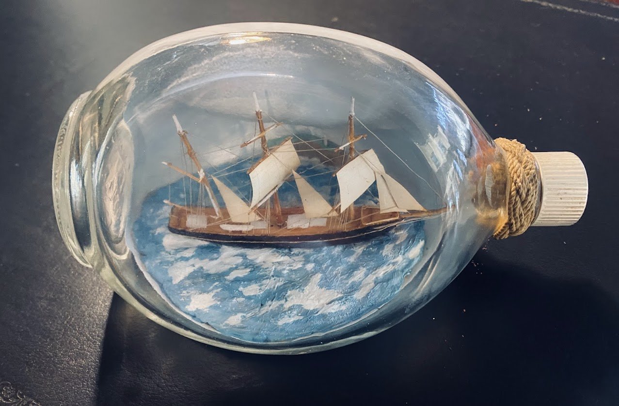 Vintage 'Ship In a Bottle'