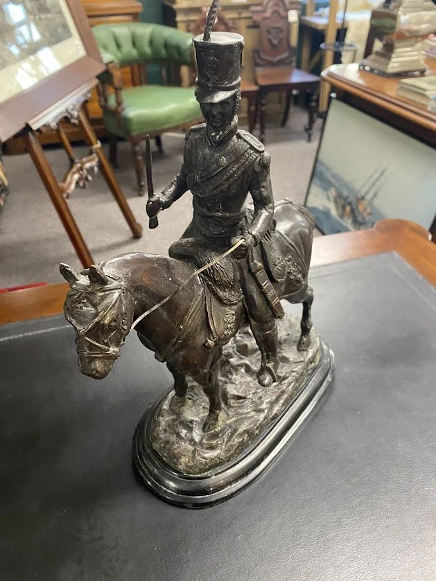 Antique Bronze on Marble Plinth