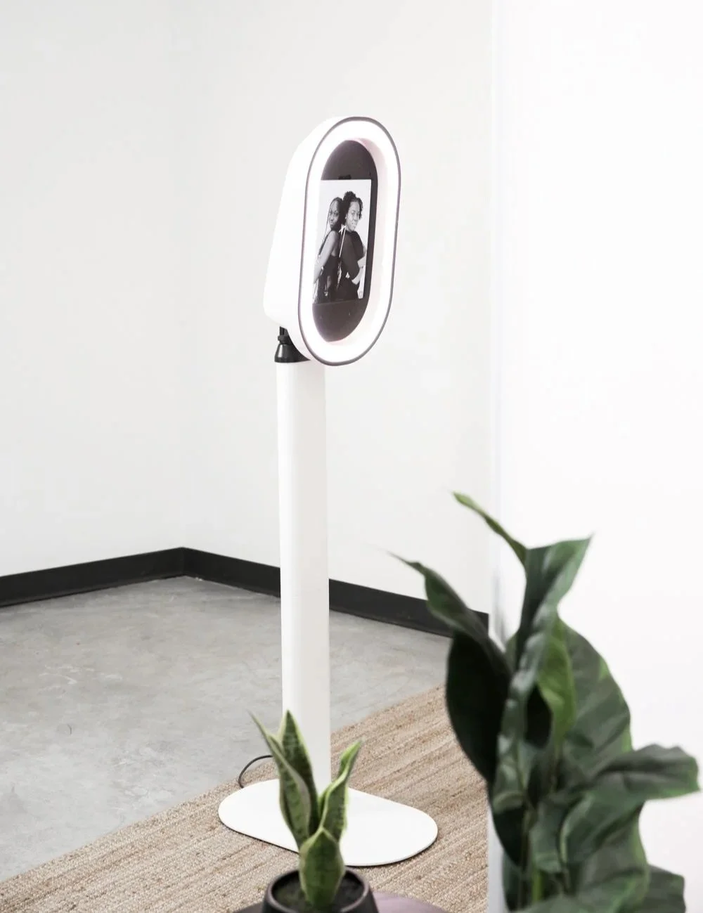 Selfie photo booth rental setup by Booth & Bash Co. for weddings, parties, and events in Jackson, Tennessee and West Tennessee. Digital delivery and unlimited captures included.