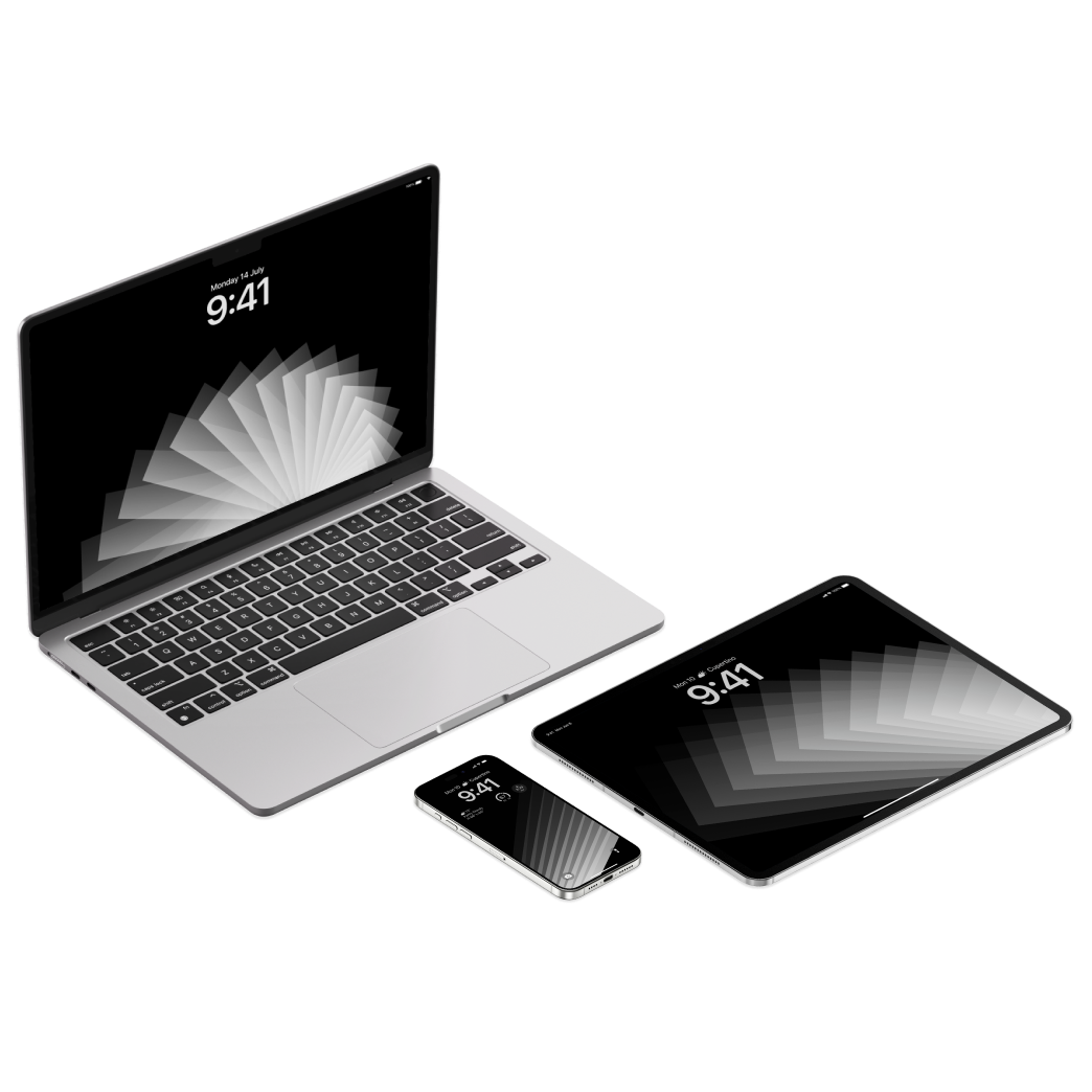 Monochrome Fan Array | Wallpapers for iPhone iPad & MacBook | W-025