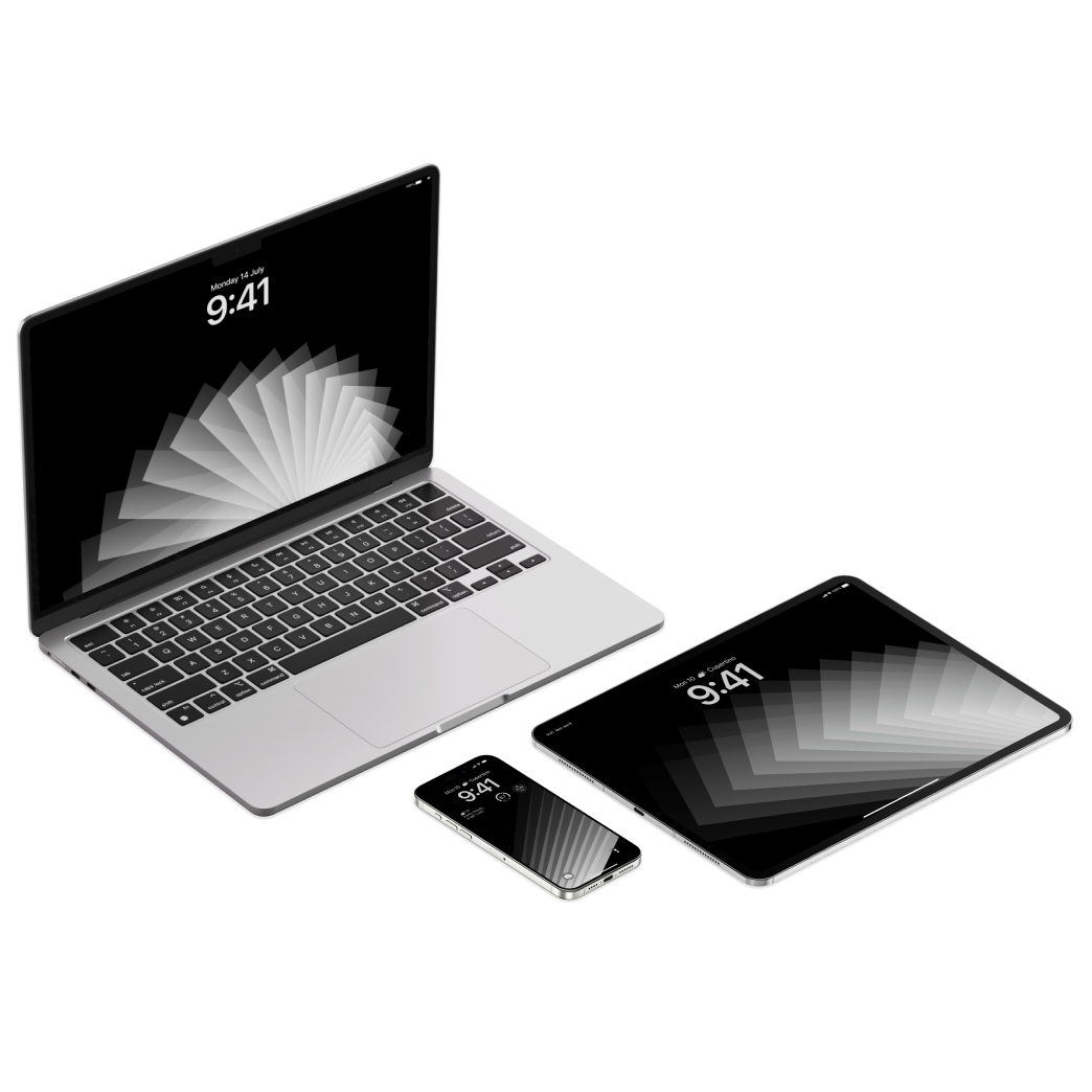 Monochrome Fan Array | Wallpapers for iPhone iPad & MacBook | T-005