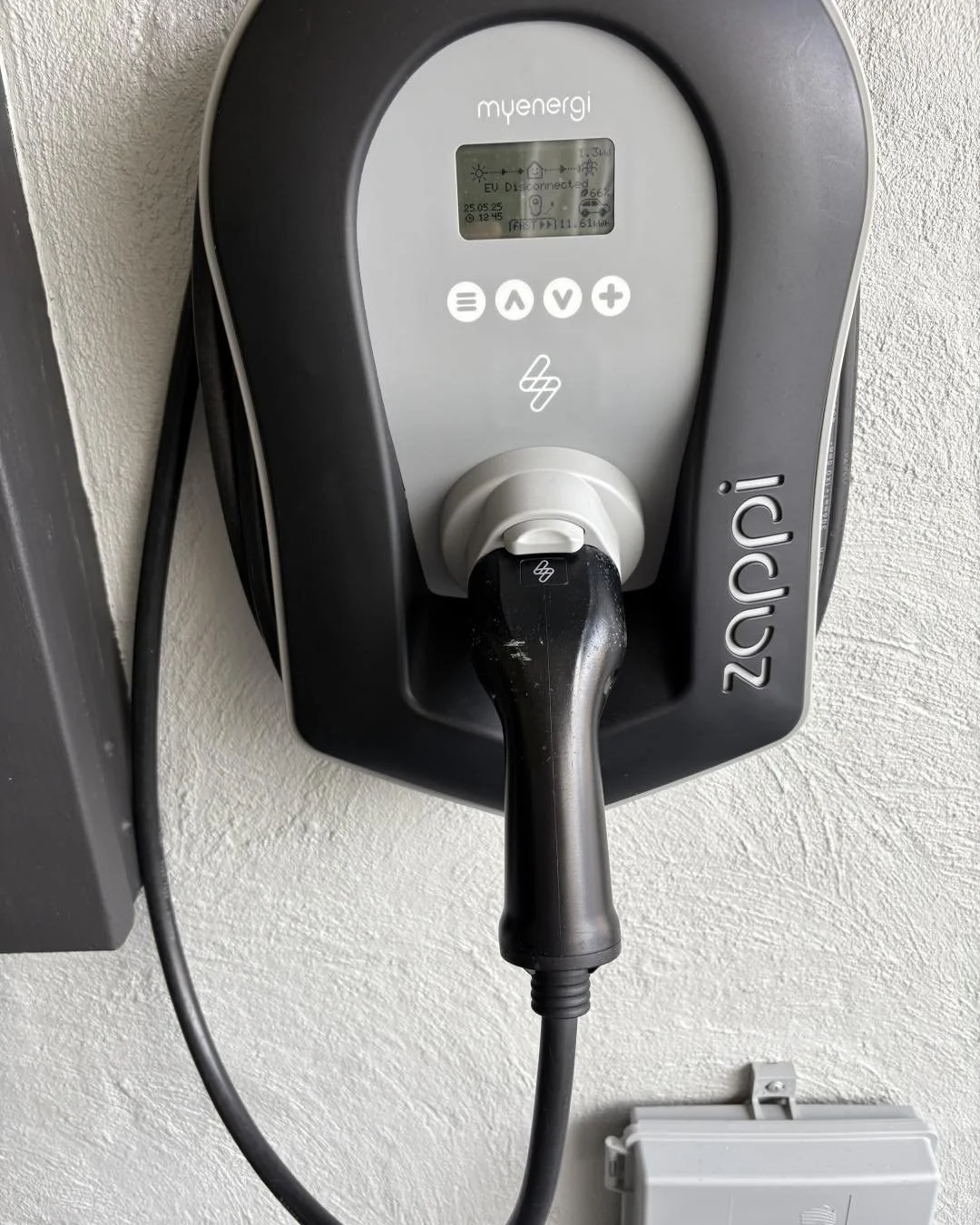 One of our charging stations for an EV